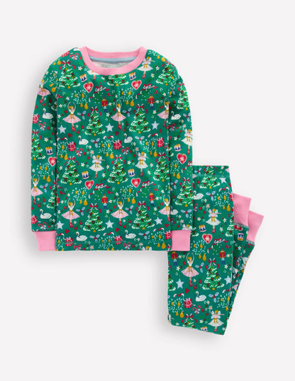 Snug Glow-In-The-Dark Pyjamas-Jewel Green Nutcracker-1