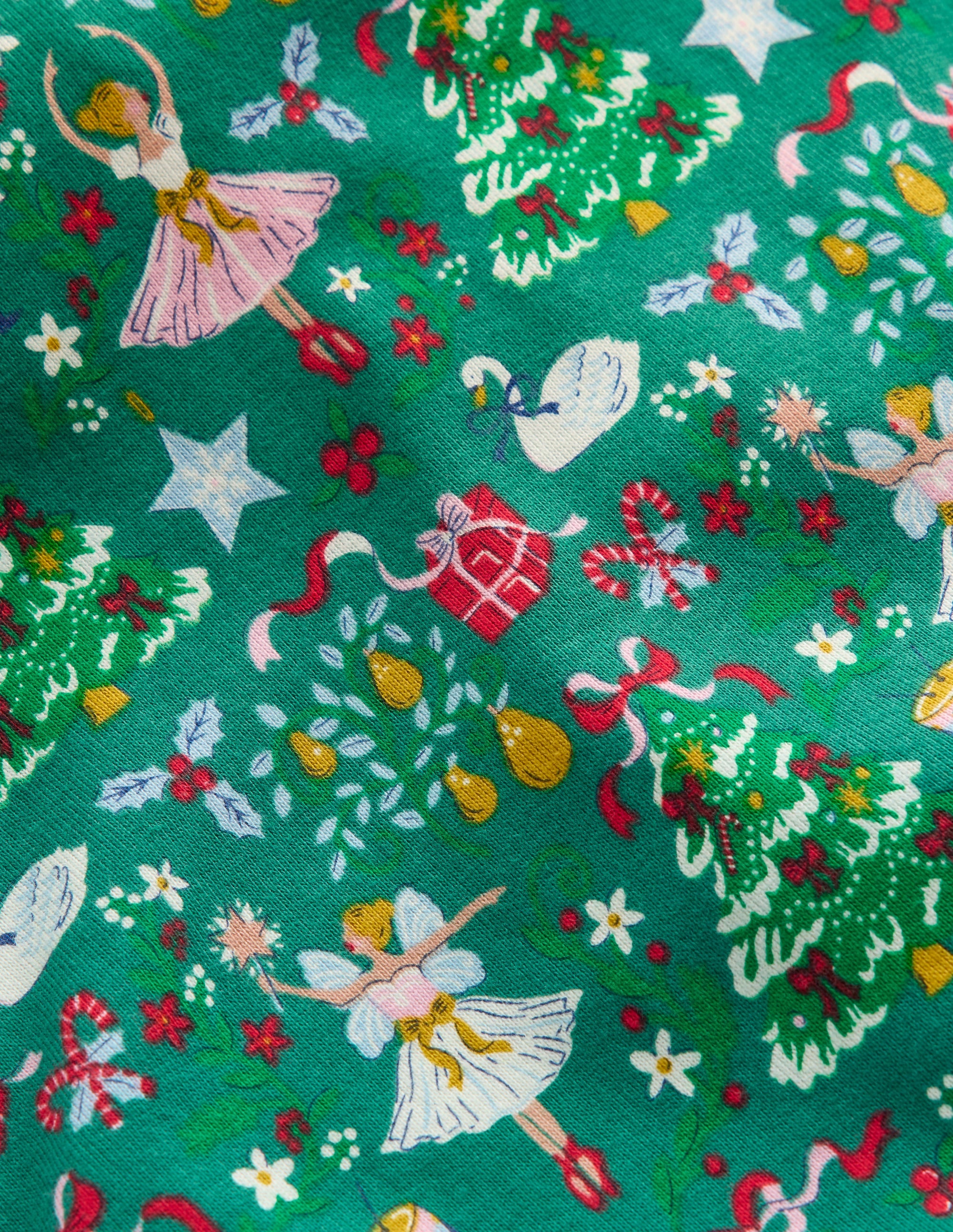 Snug Glow-in-the-dark Pajamas-Jewel Green Nutcracker - Image 3