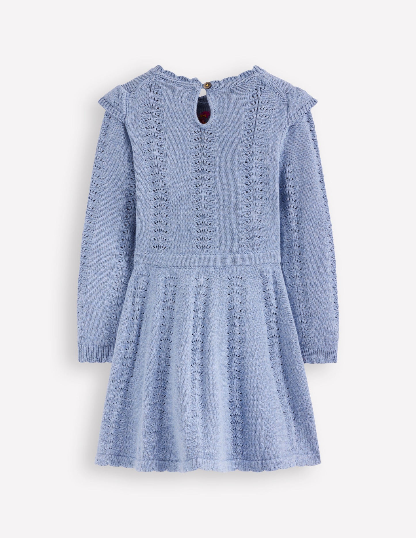 Pointelle Knitted Dress-Glacier Lake Marl
