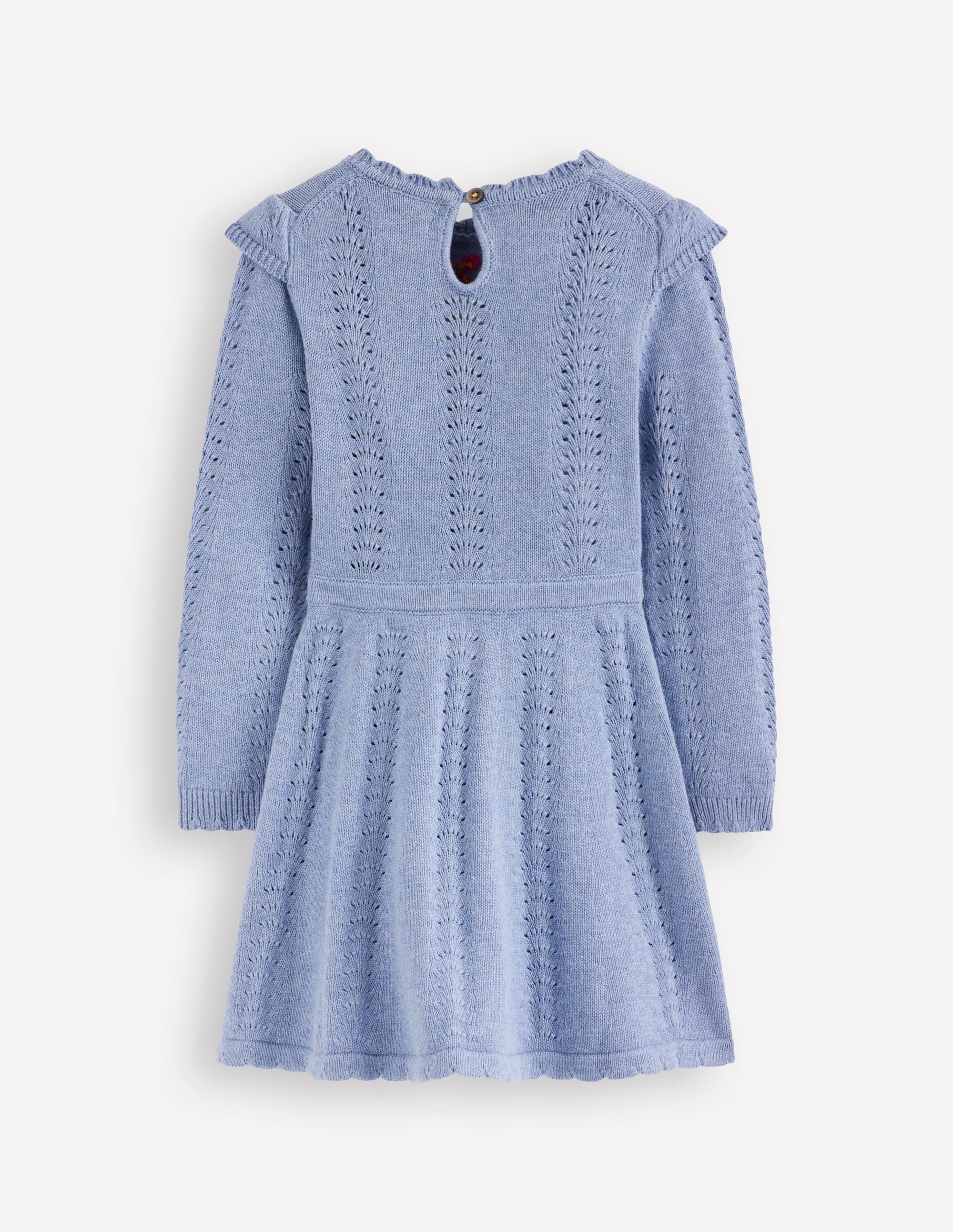 Pointelle Knitted Dress-Glacier Lake Marl - Image 2