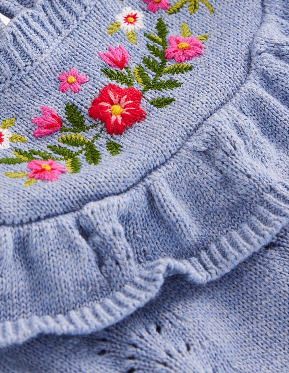 Pointelle Knitted Dress-Glacier Lake Marl-3