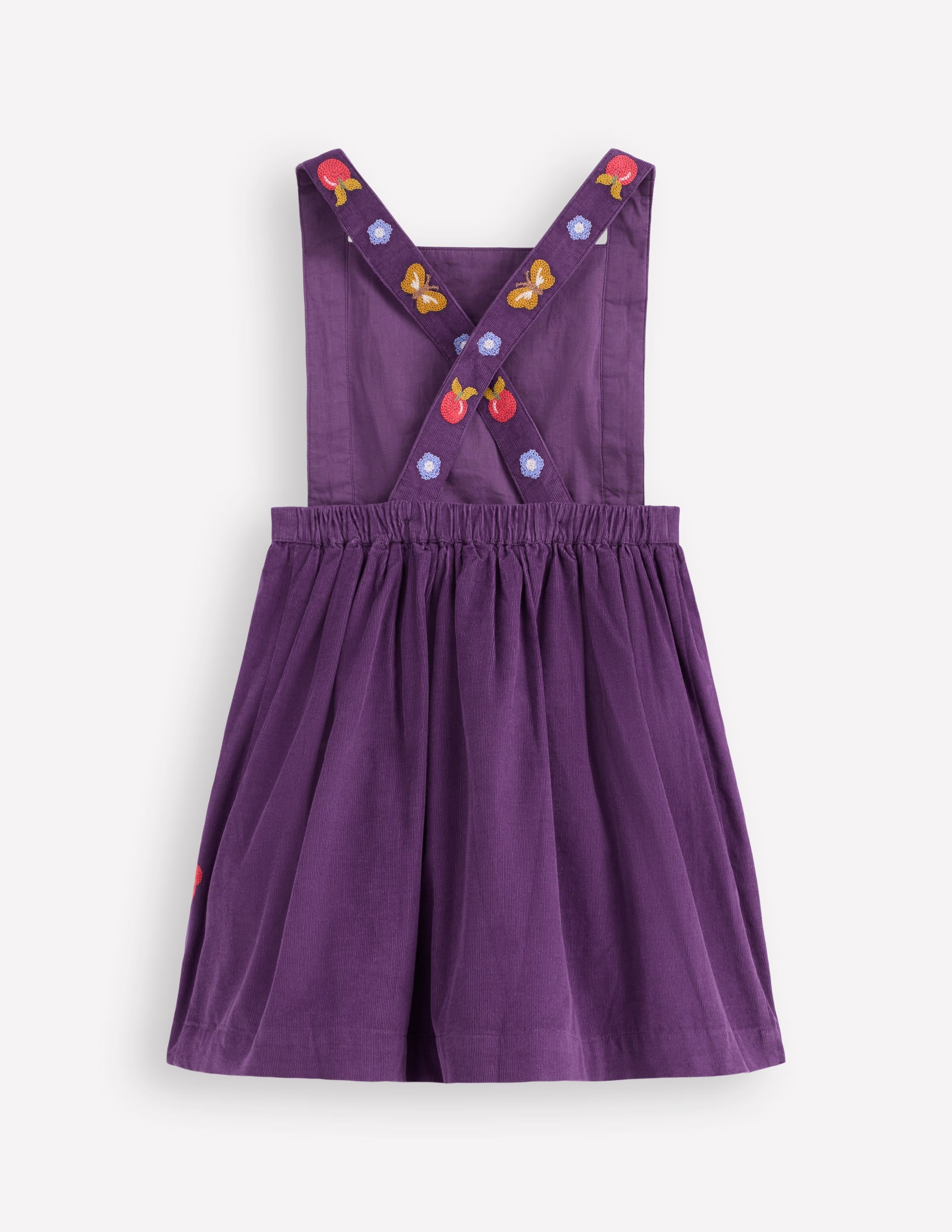Embroidered Pinafore Dress-Mystic Purple Embroidery | Boden USA