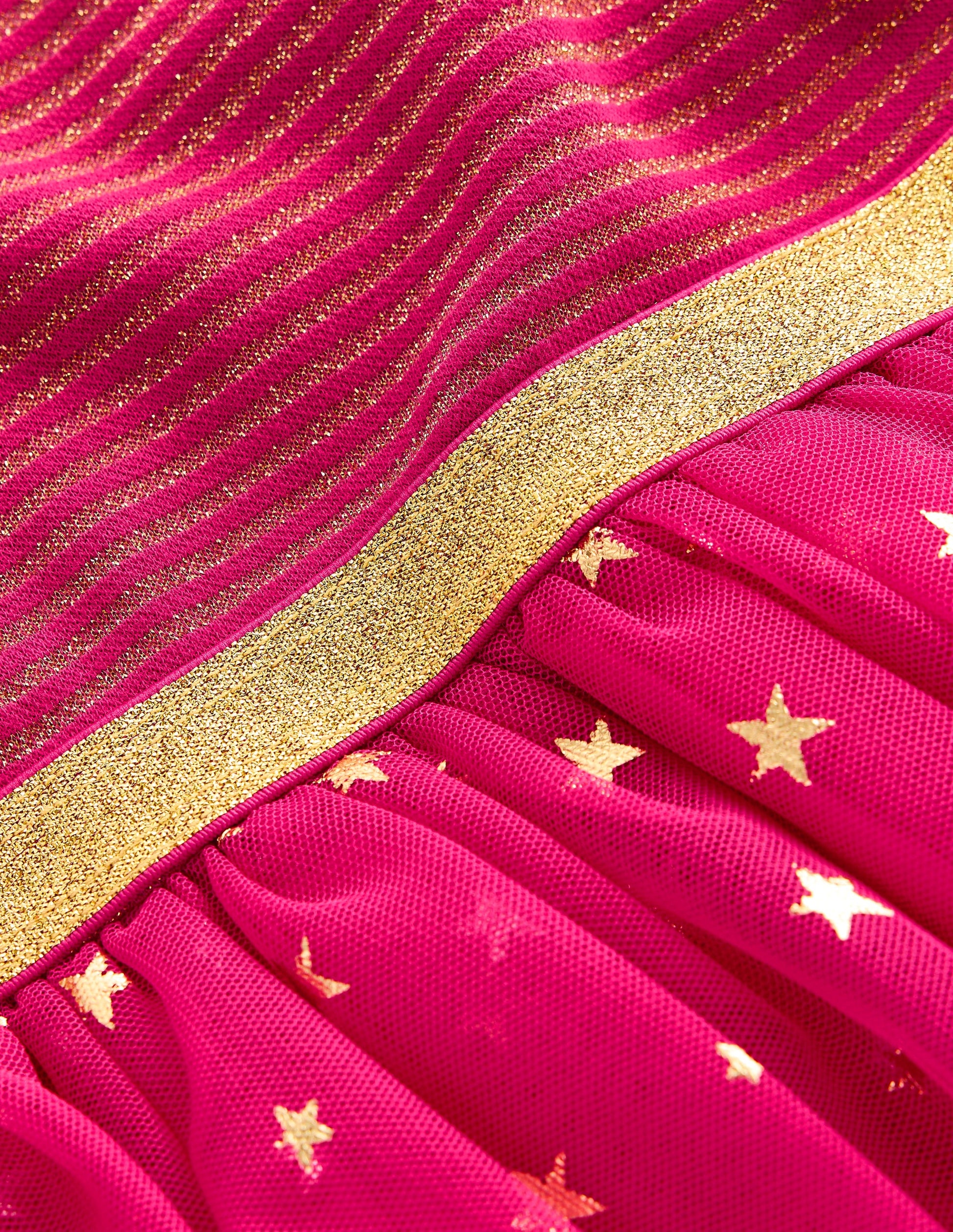 Twirly Tulle Mix Dress-Cherry Jam/ Gold Confetti-3