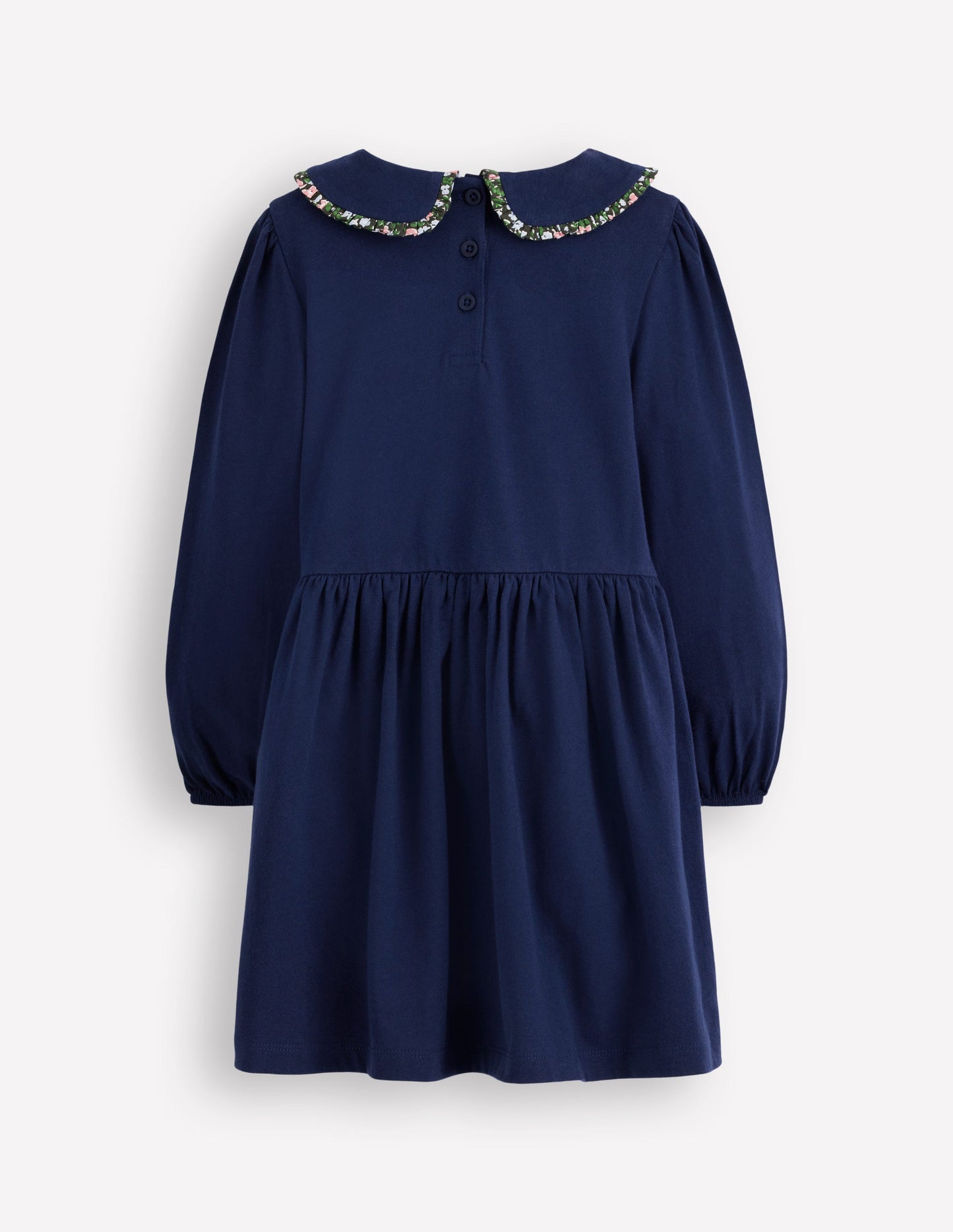 Pretty Appliqué Jersey Dress-College Navy Cats