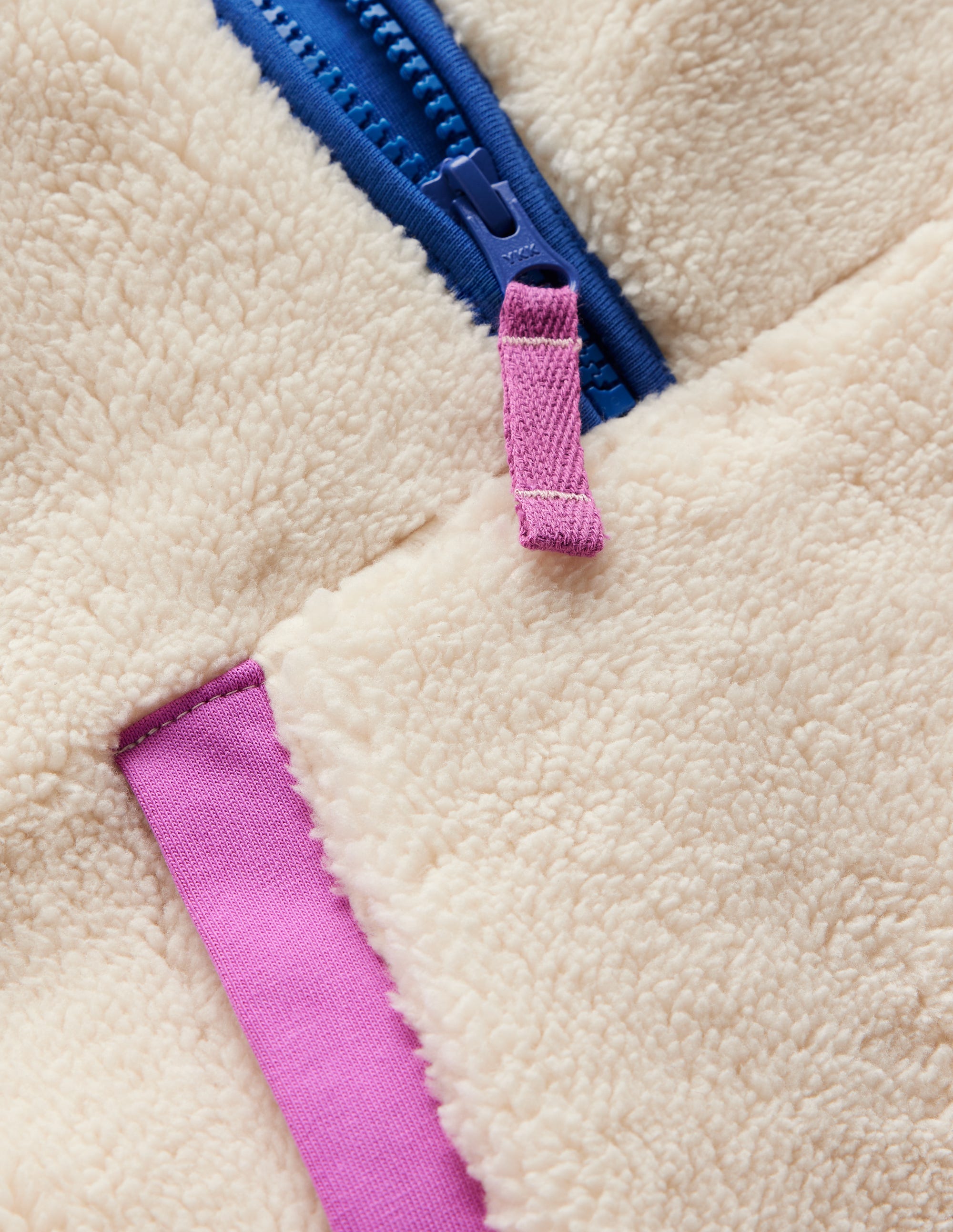 Cosy Fleece Half-Zip Hoodie-Oatmeal - Image 3