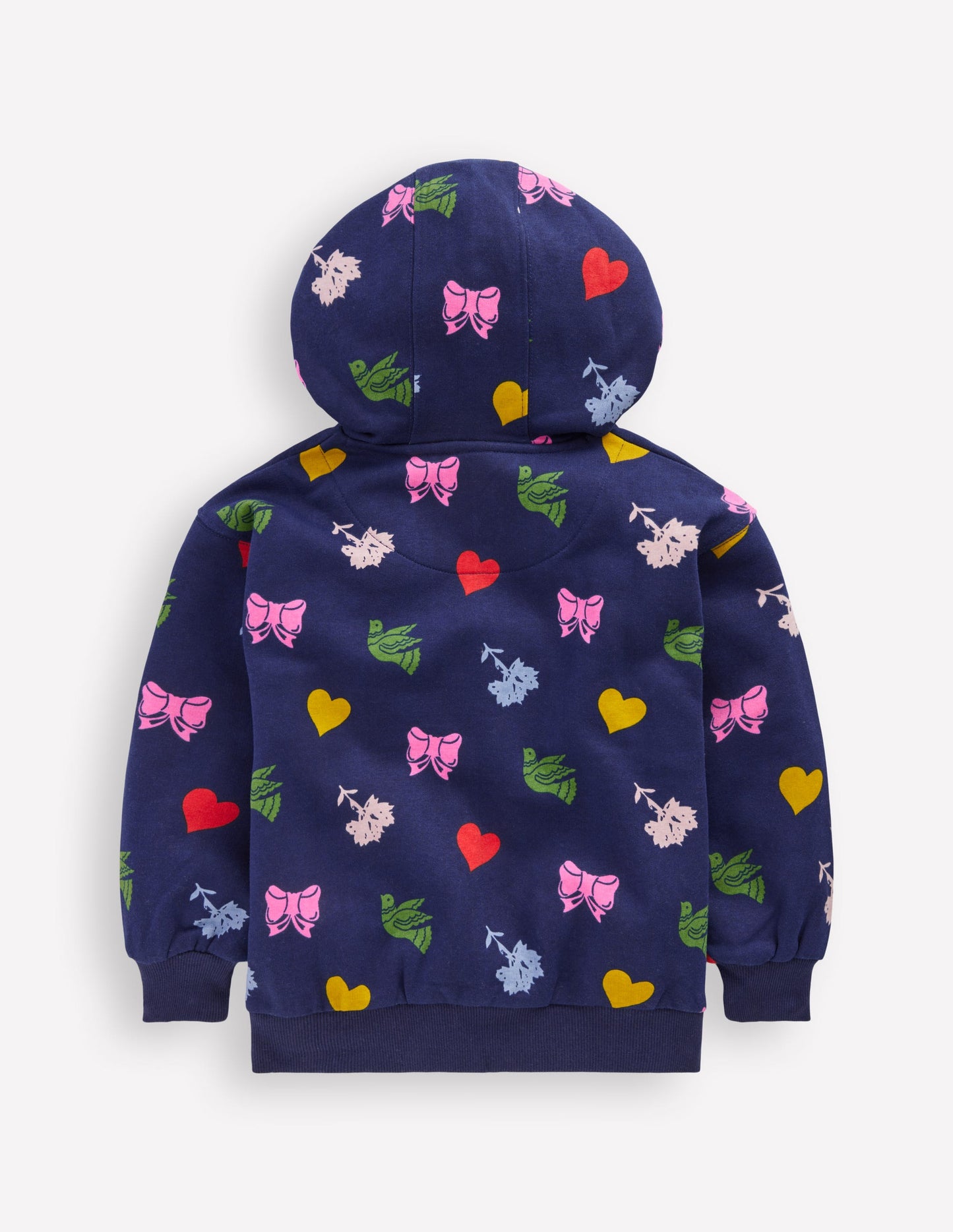 Printed Hoody-College Navy Festive Fun