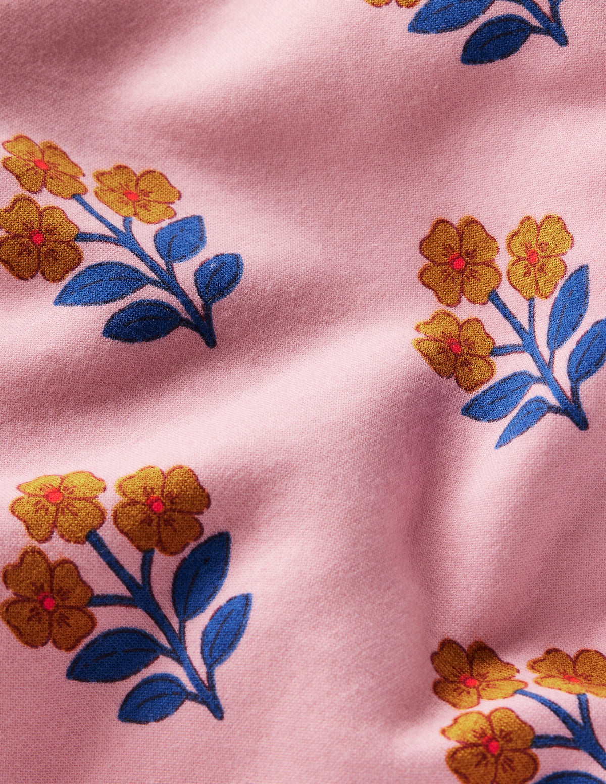 Printed Hoody-Formica Pink Woodblock Flower - Image 6