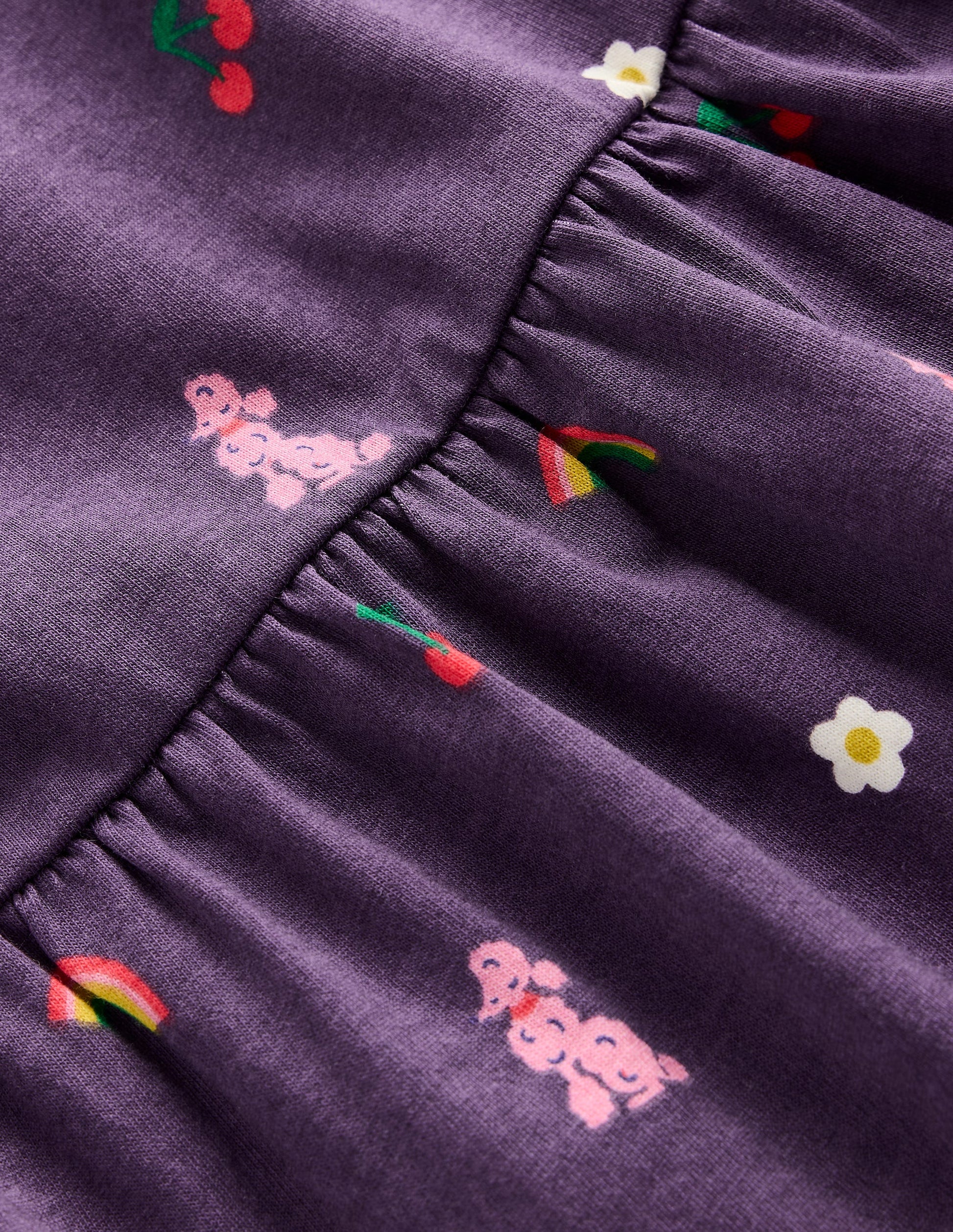 Curved Yoke Jersey Dress-Mystic Purple Parisian-3