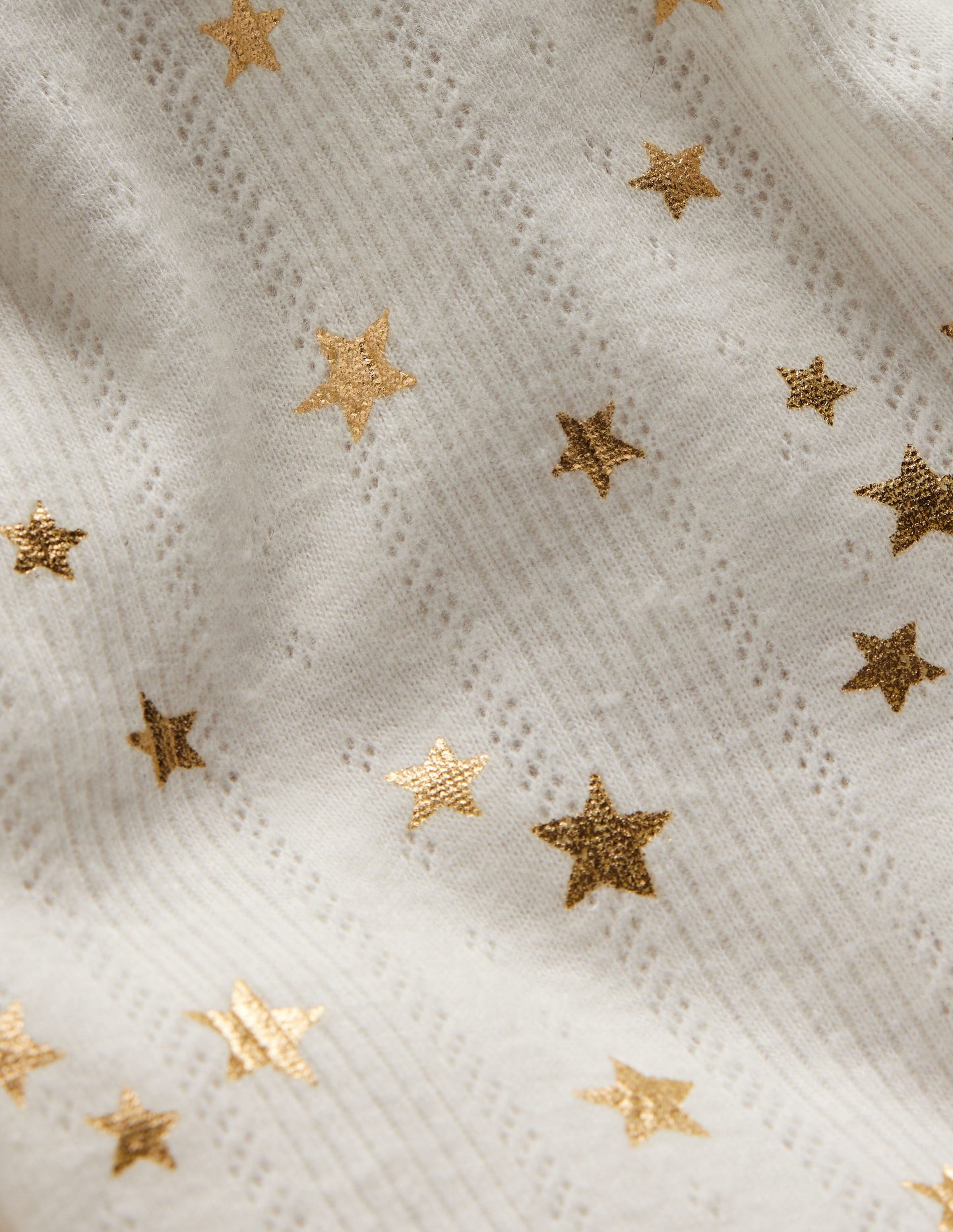 Frill Sleeve Pointelle Top-Soft Ivory