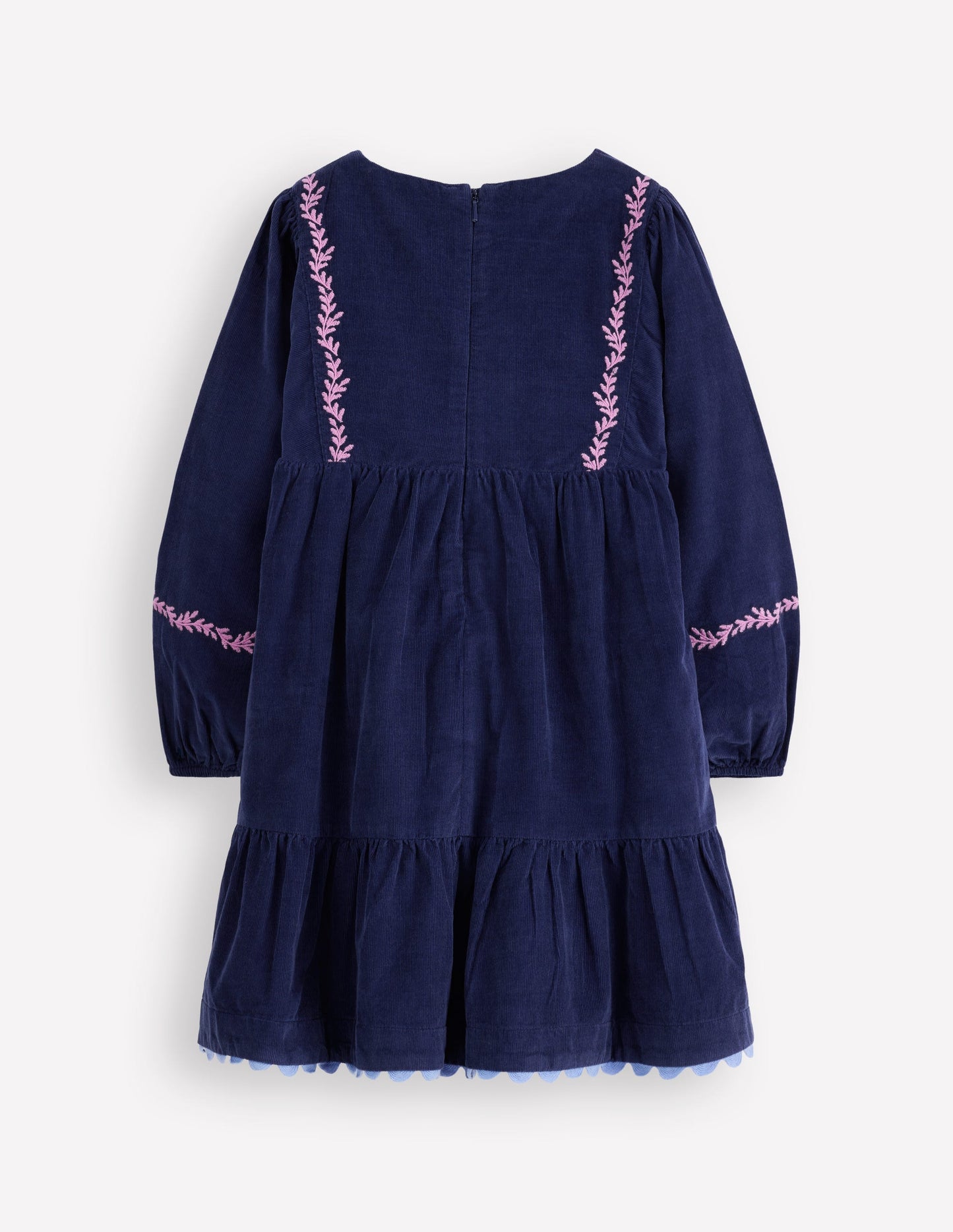 Clover Blouson Cord Dress-College Navy