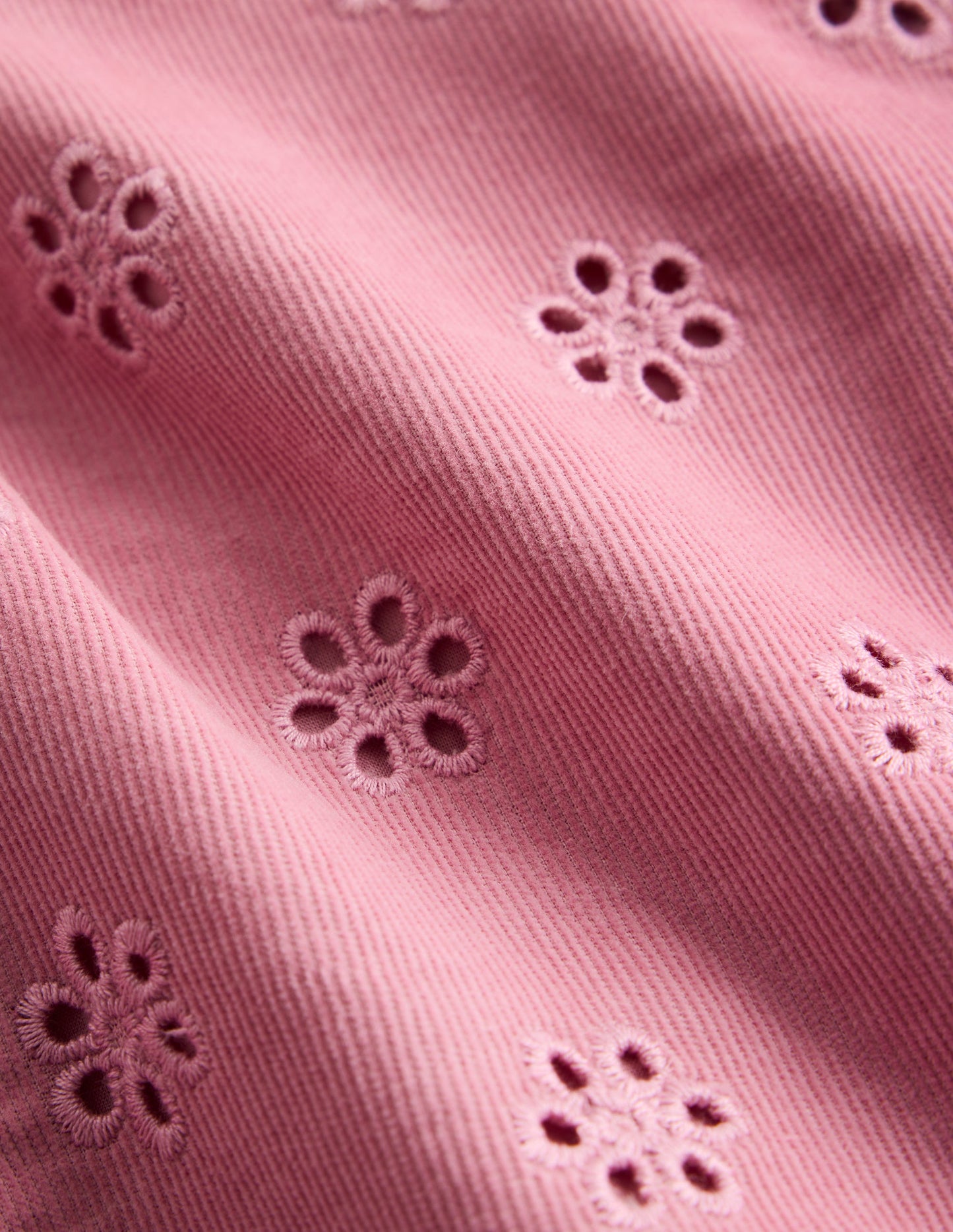 Cord Broderie Dress-Pink Haze