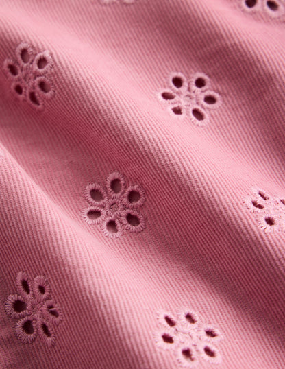 Cord Broderie Dress-Pink Haze-3