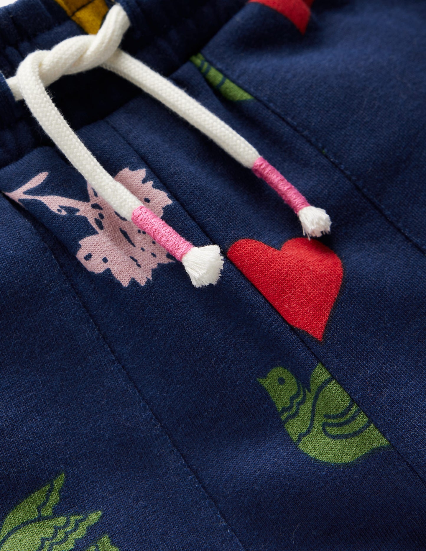 Wide Leg Printed Sweatpants-College Navy Festive Fun