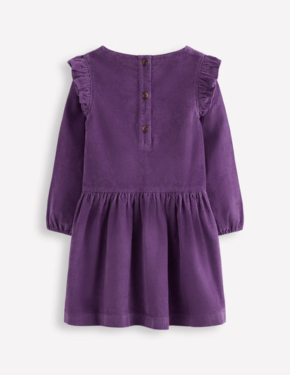 Cord Logo Dress-Mystic Purple Cherries-2