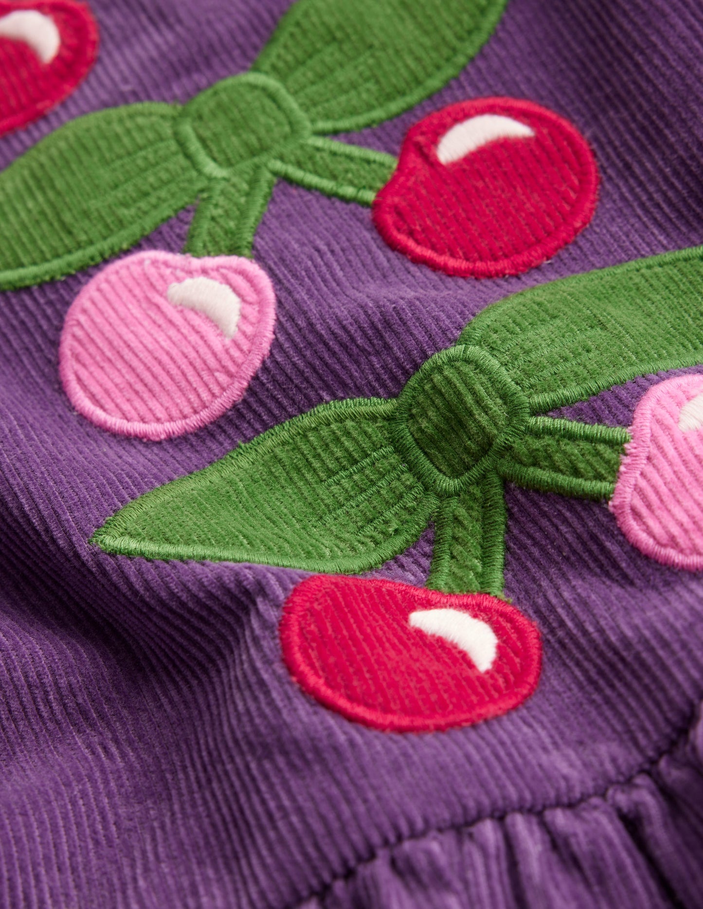 Cord Logo Dress-Mystic Purple Cherries