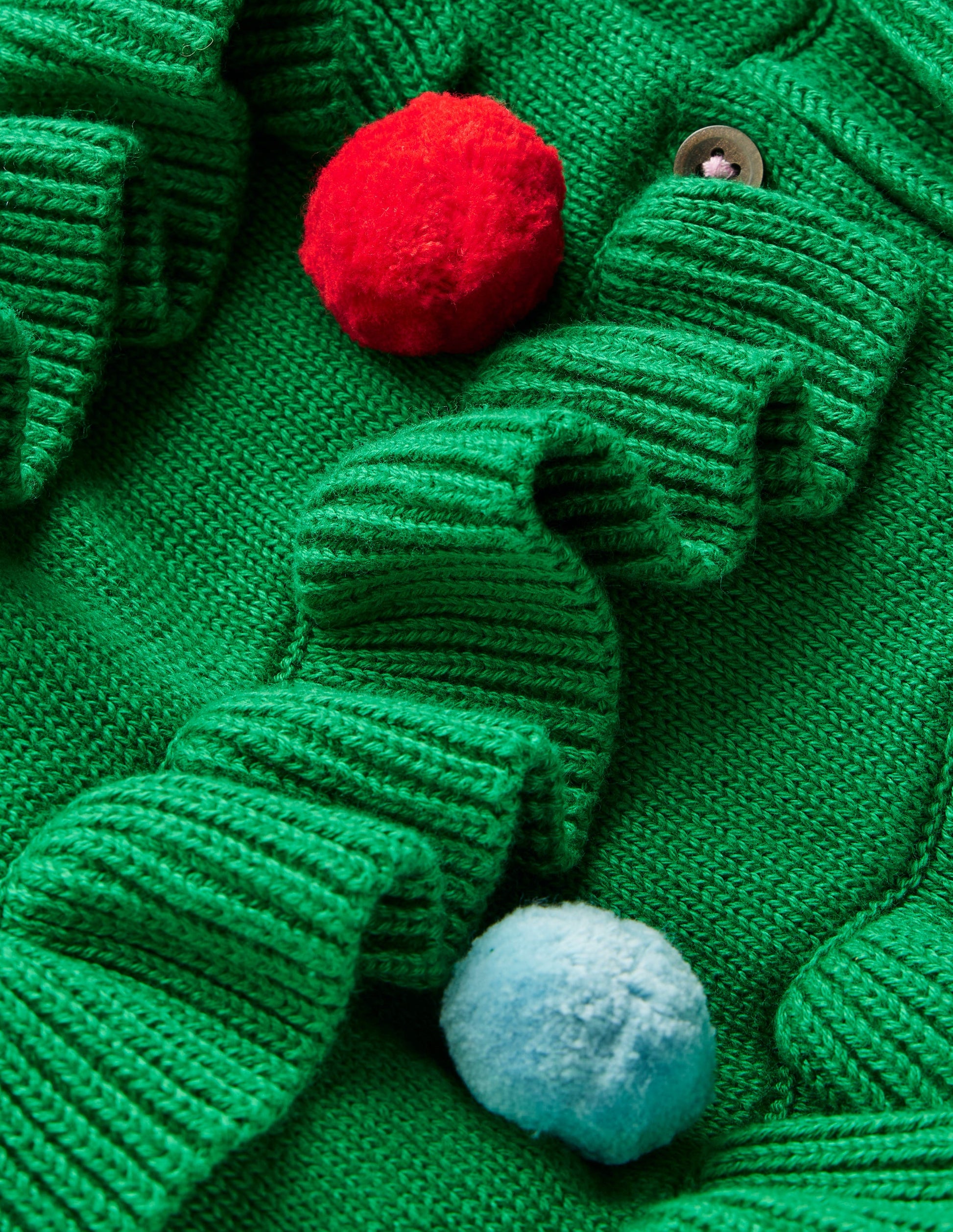 Festive Logo Cardigan-Rich Emerald Christmas Tree-3