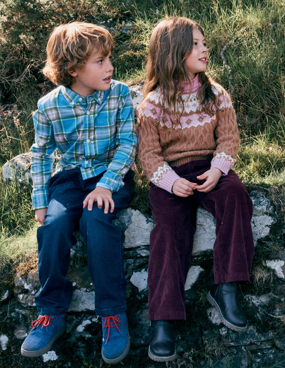 Fair Isle Cable Sweater-Camel Melange - Image 4