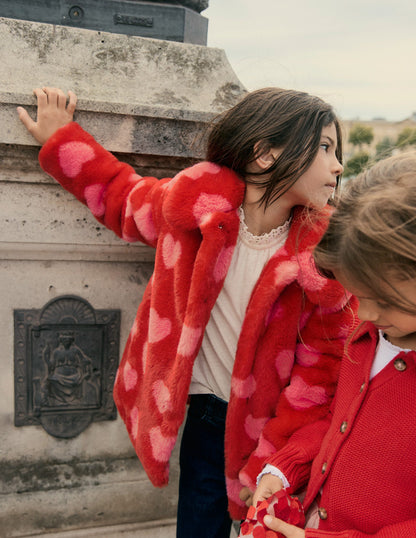 Faux Fur Collared Coat-Hearts-6