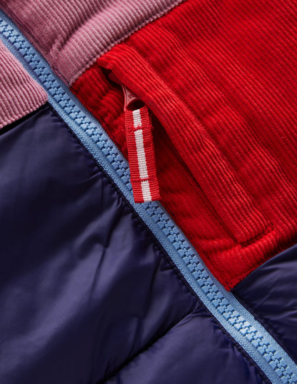 Cosy Puffer Jacket-Metallic Colourblock-8