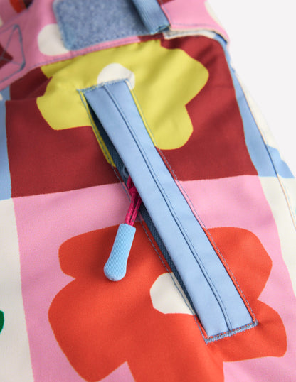 All Weather Waterproof Pants-Multi Flower Check-3