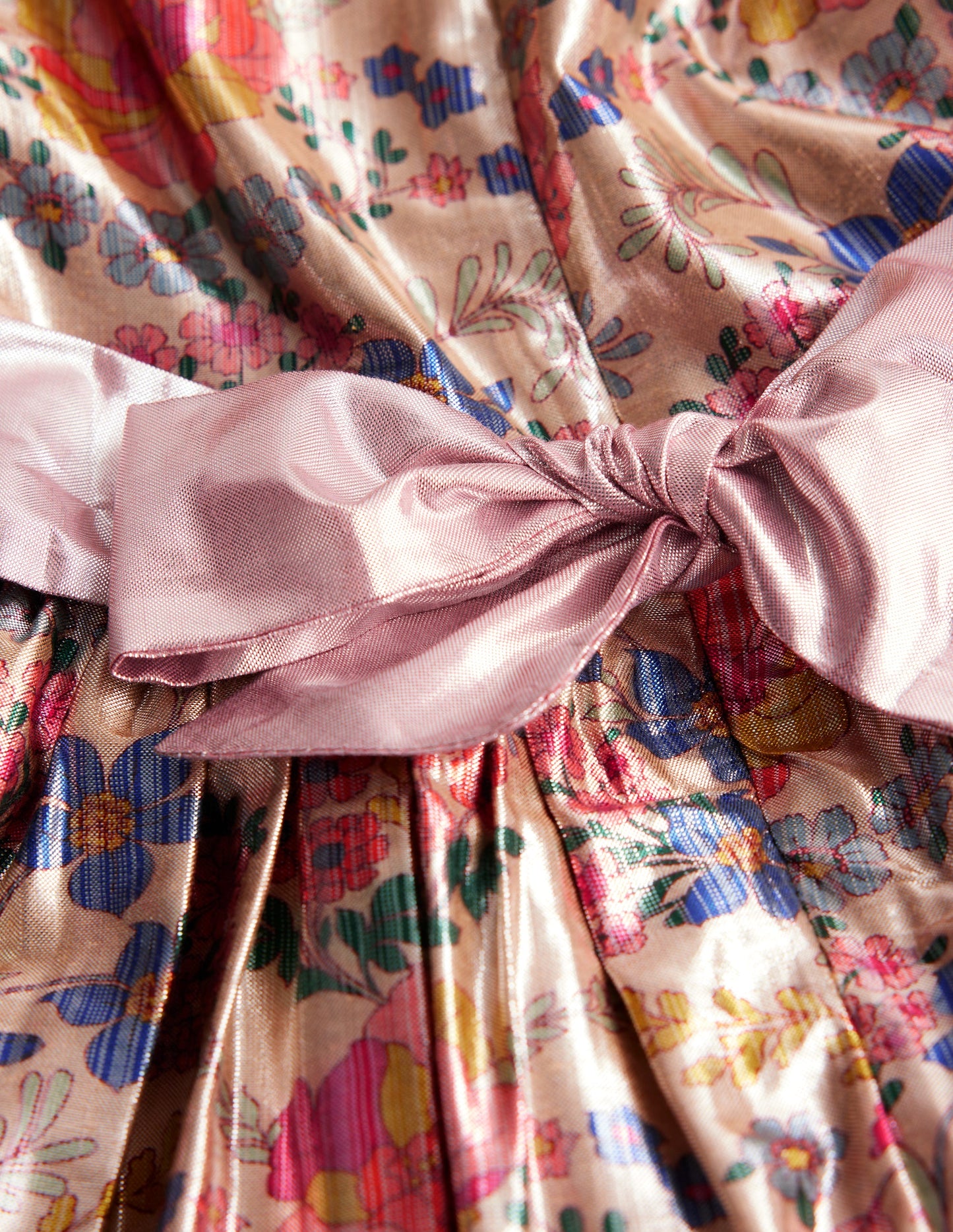 Fit & Flare Party Dress-Metallic Tapestry Floral