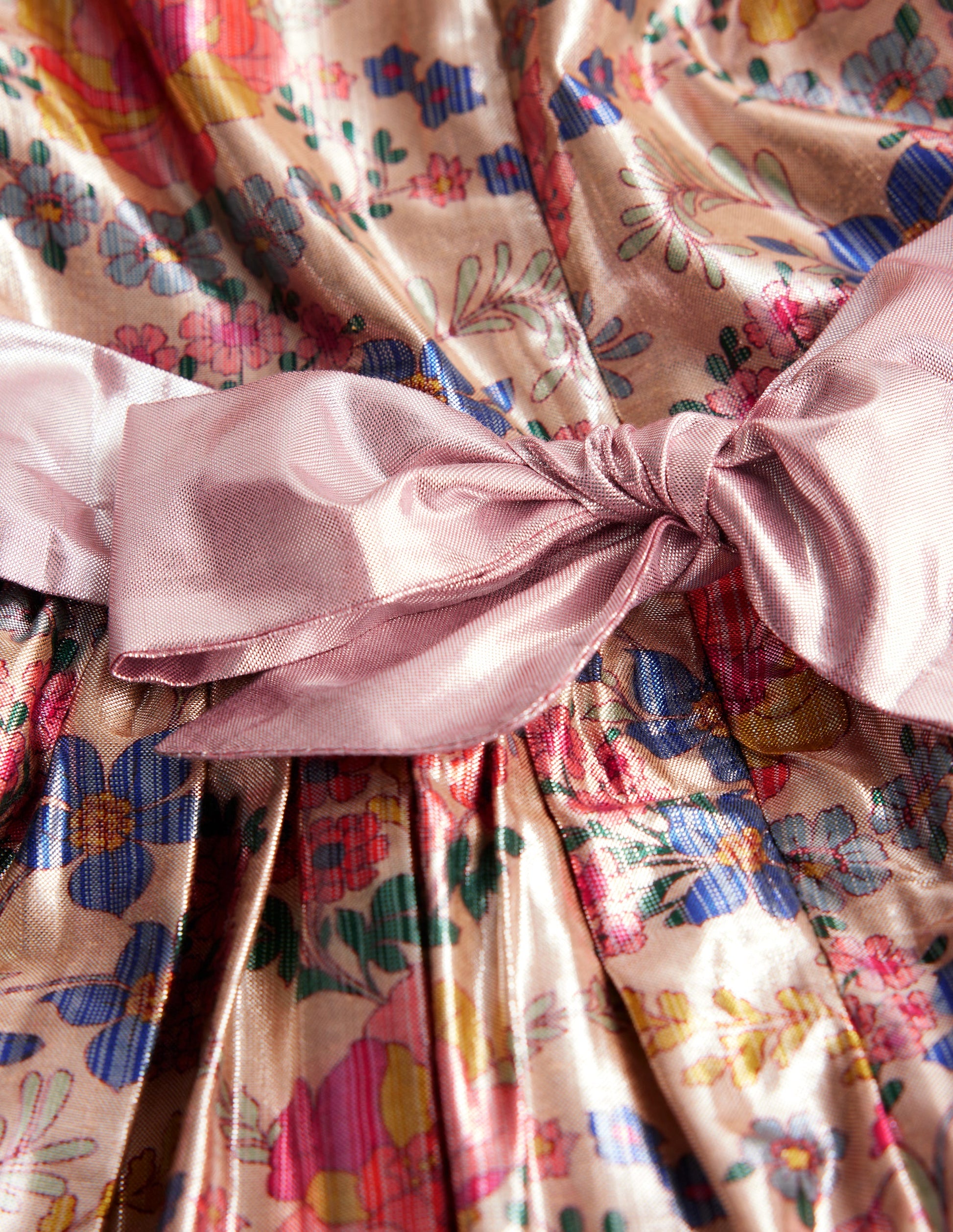 Fit & Flare Party Dress-Metallic Tapestry Floral-3