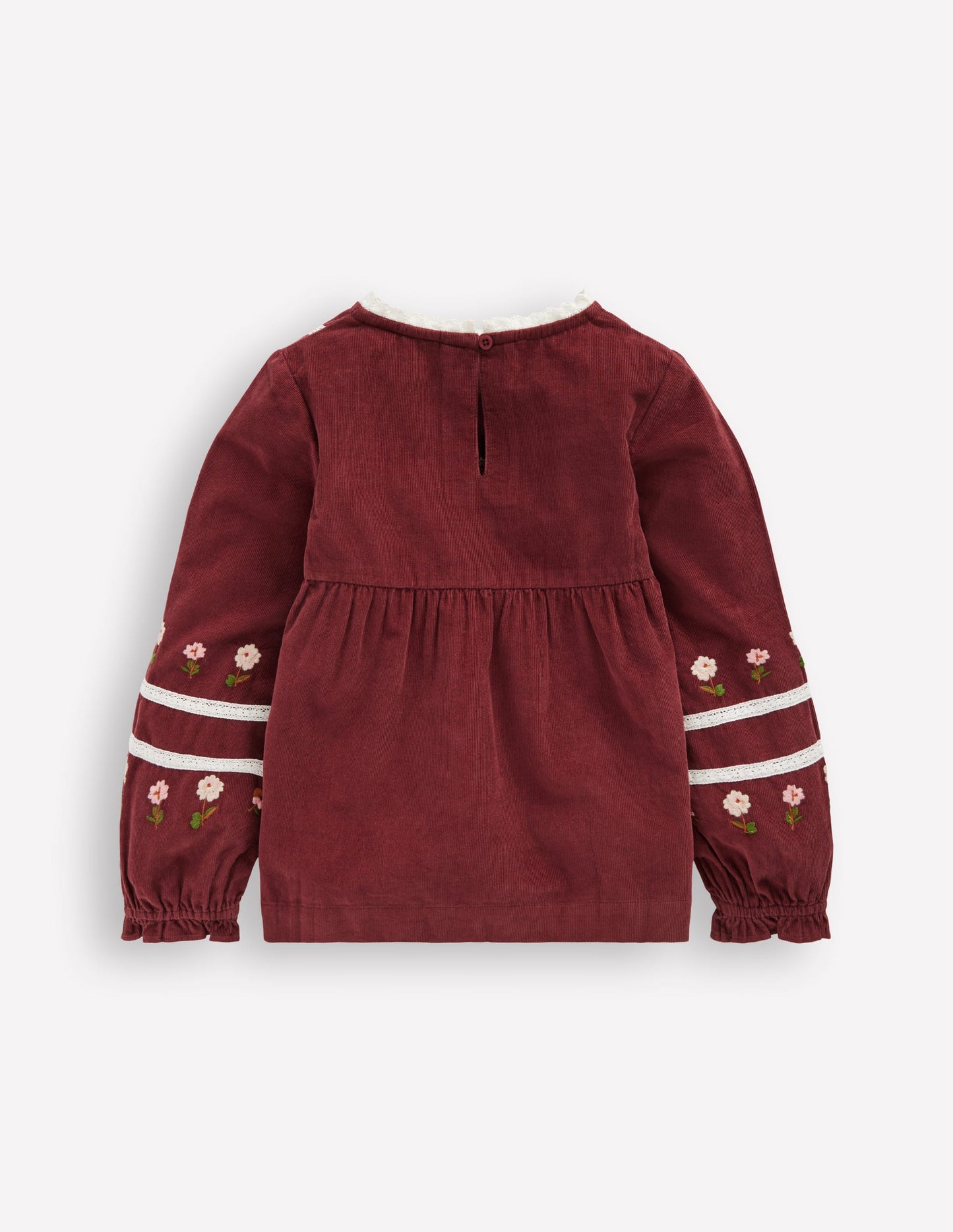 Embroidered Lace Top-Chestnut Embroidery