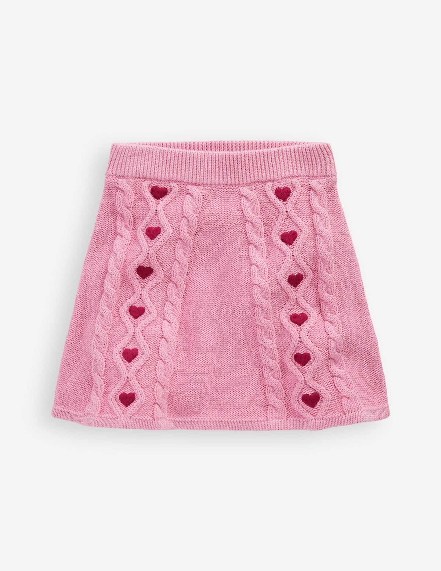 Cable Knitted Skirt-Formica Pink