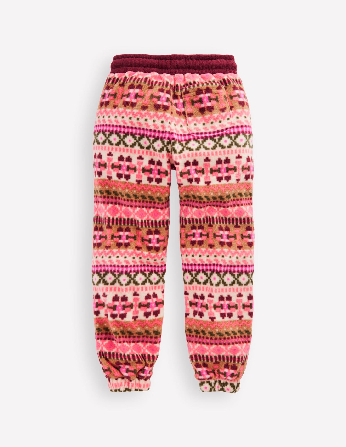 Cosy Geometric Sweatpants-Pink Aztec Geo