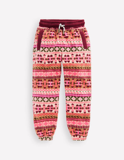 Cosy Geometric Sweatpants-Pink Aztec Geo-1