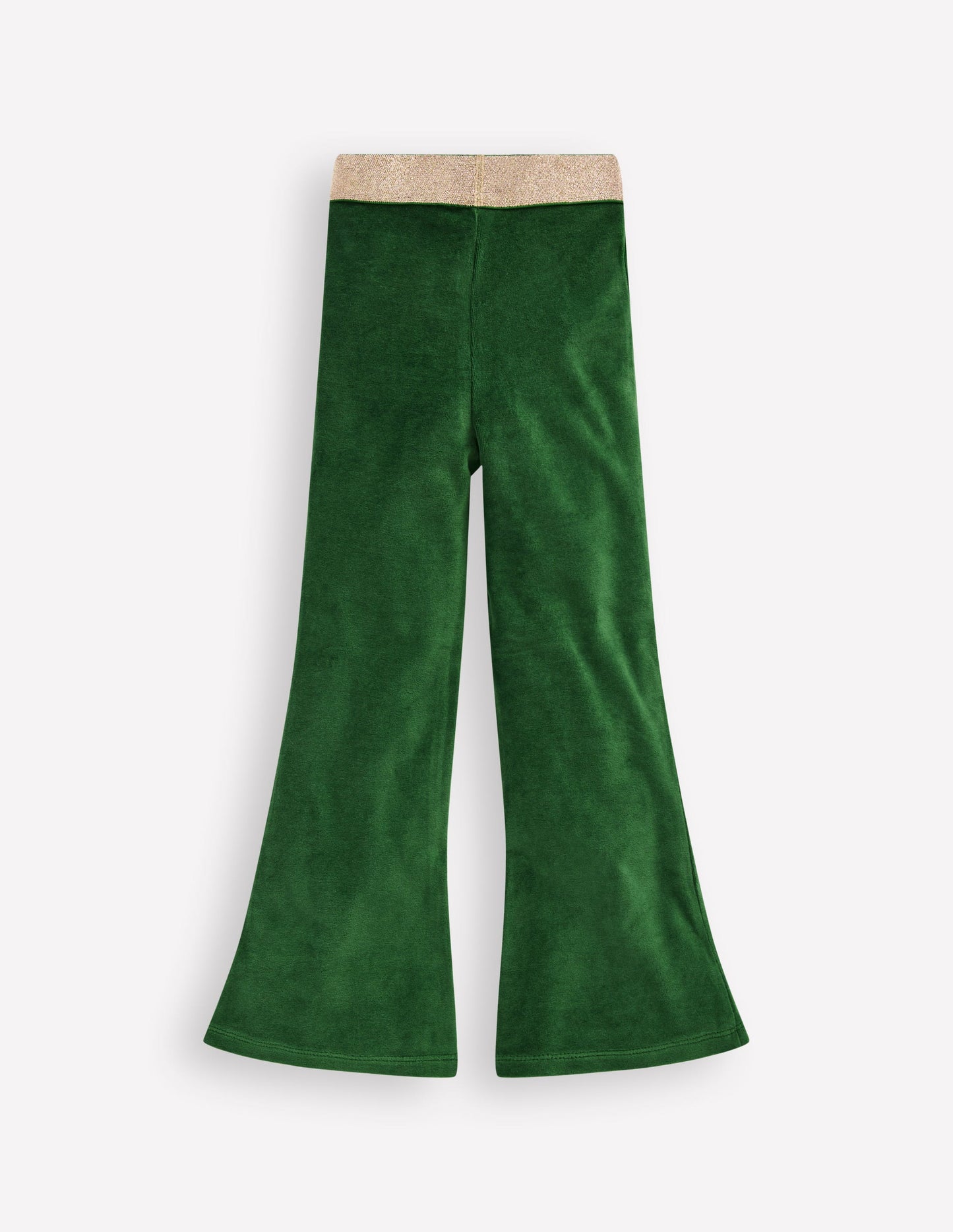 Velvet Flared Leggings-Pine Green