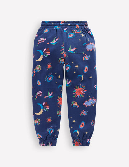 Printed Cosy Sweatpants-College Navy Celestial-6