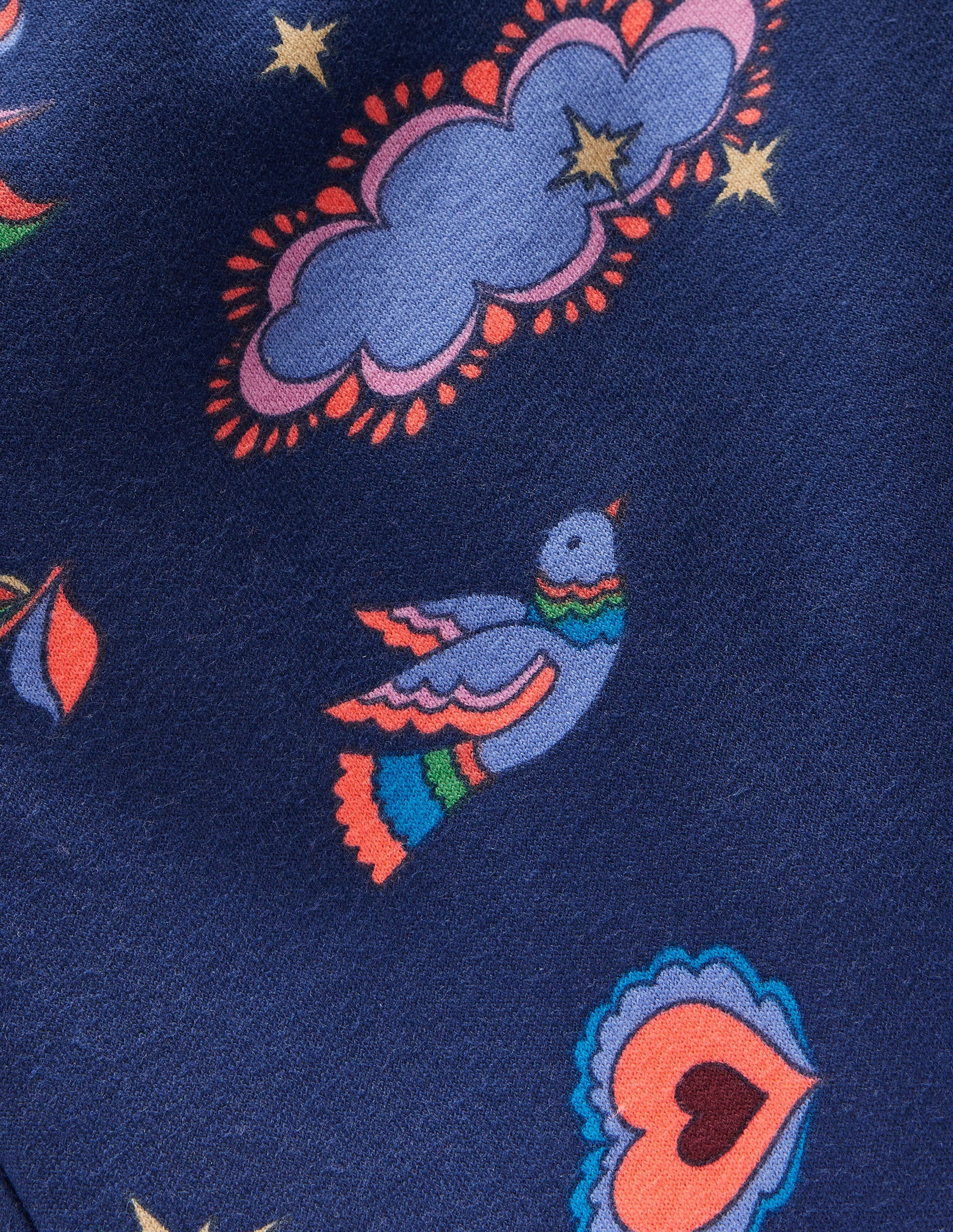 Printed Cosy Sweatpants-College Navy Celestial-7