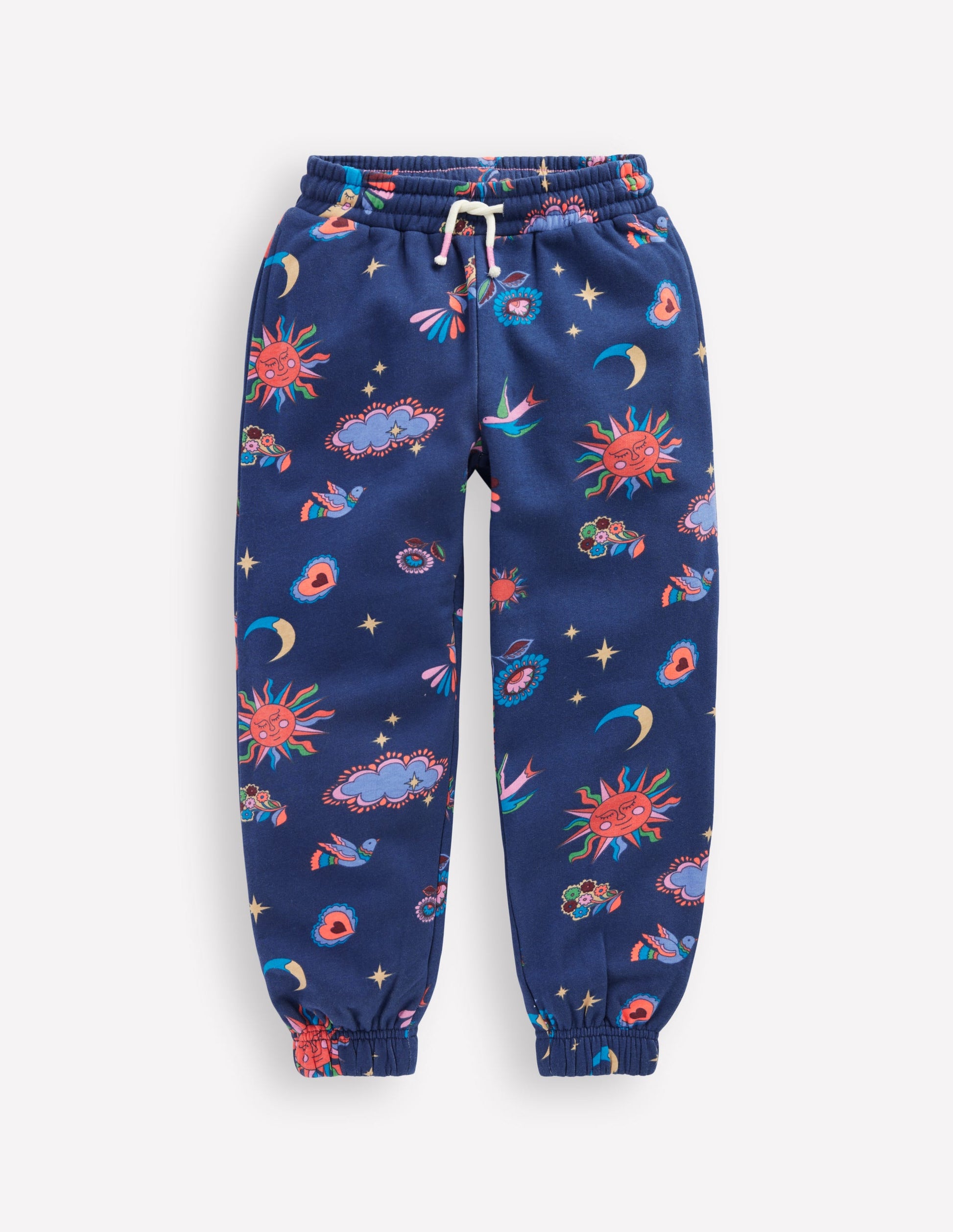 Printed Cosy Sweatpants-College Navy Celestial-5