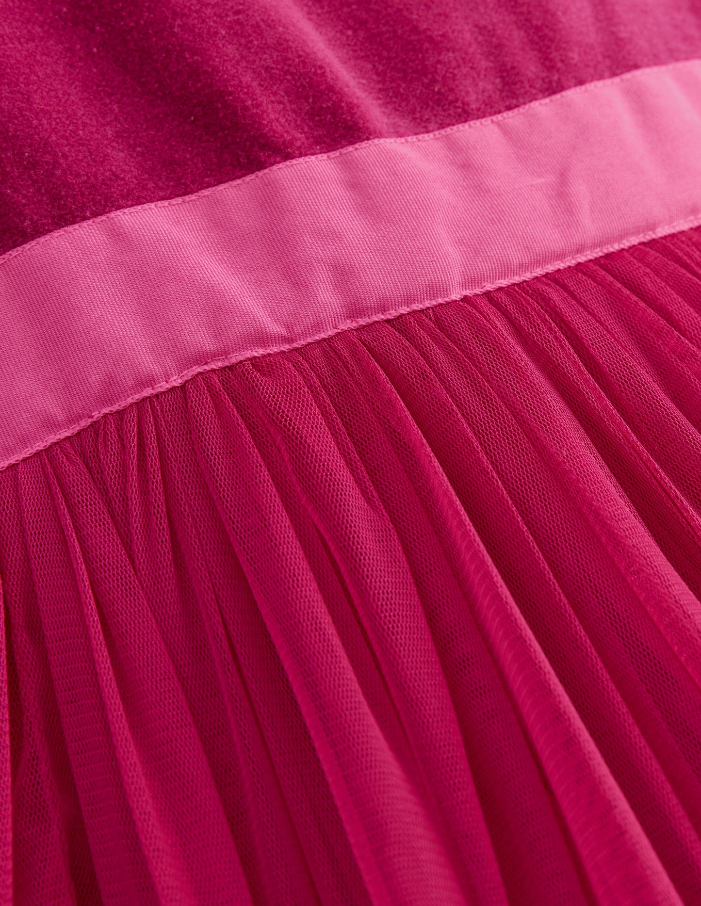 Velour Tulle Occasion Dress-Cherry Jam