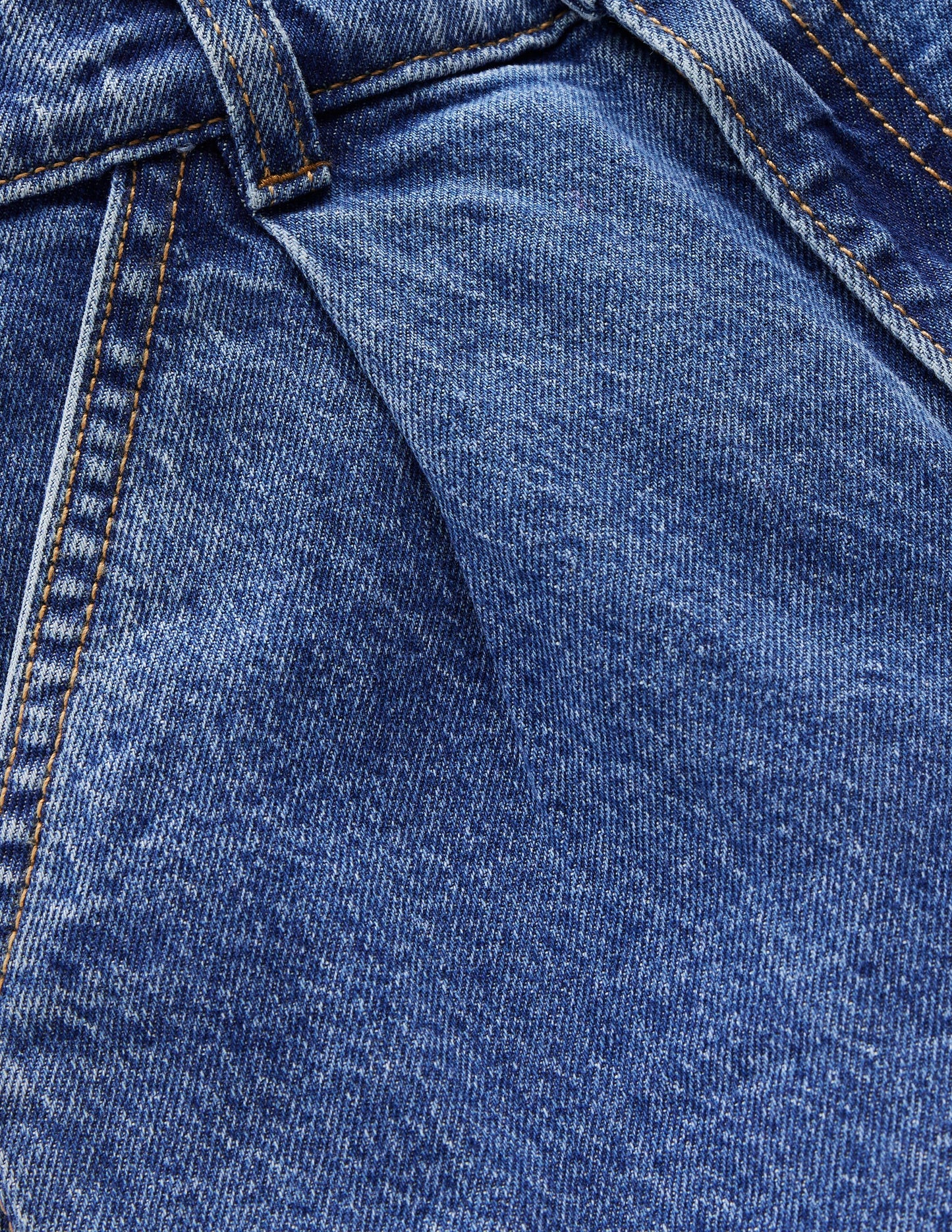 Pleat Jeans-Mid Vintage Denim