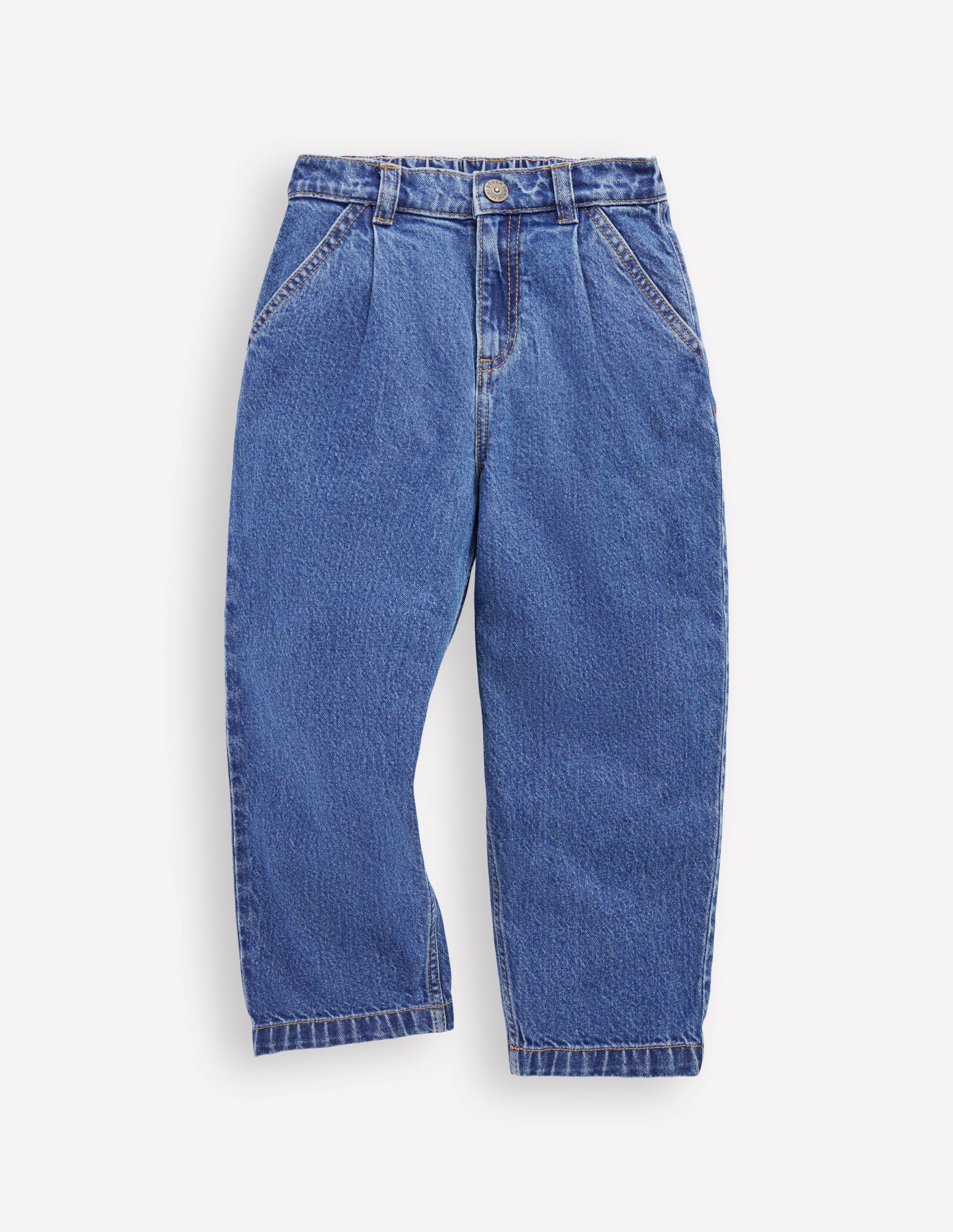Pleat Jeans-Mid Vintage Denim-1