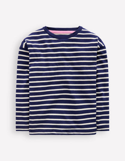 Long Sleeve Relaxed Breton-Navy/Ivory-1
