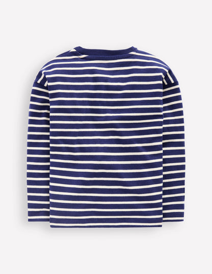 Long Sleeve Relaxed Breton-Navy/Ivory-2