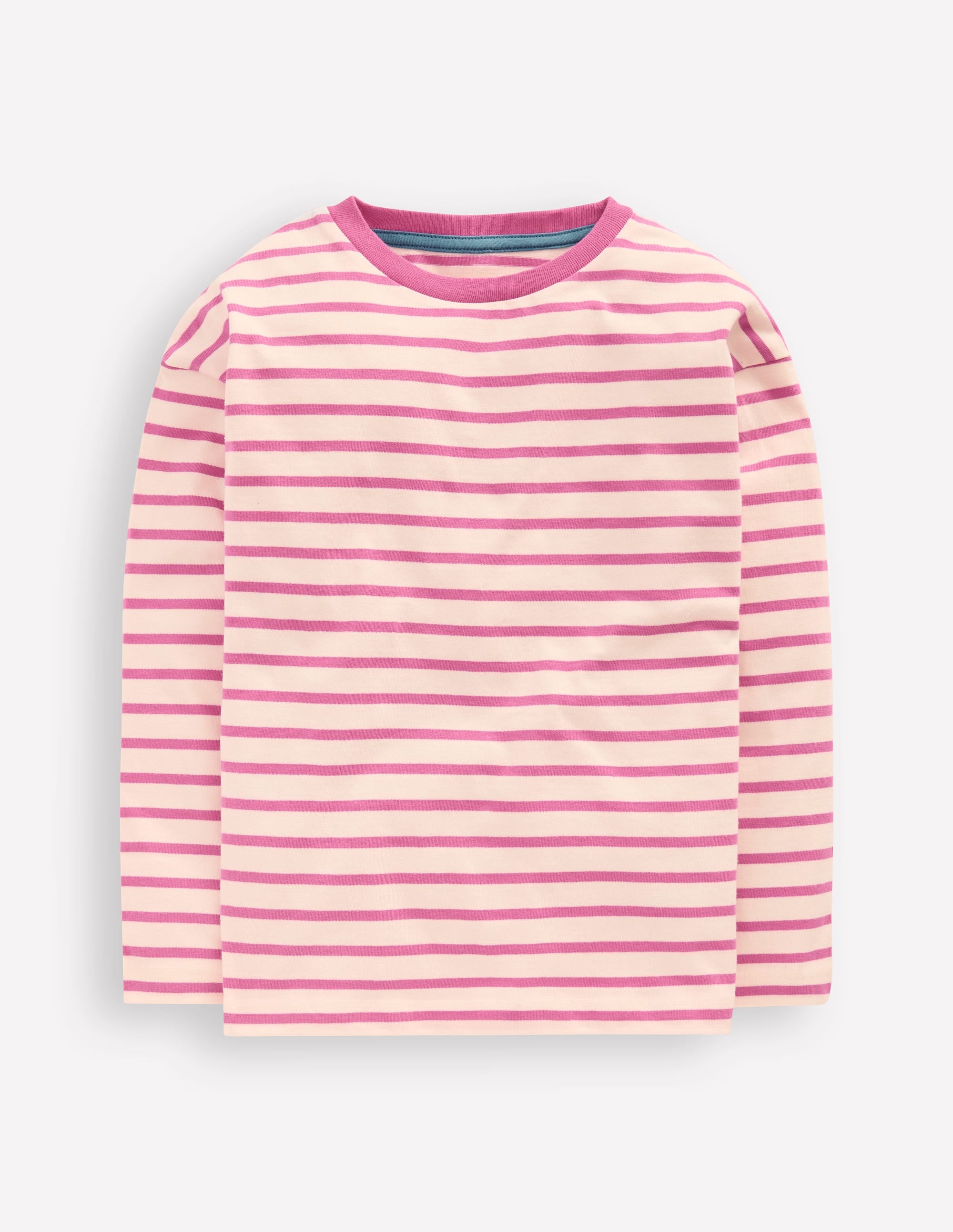 Long Sleeve Relaxed Breton-Pink/Oatmeal Marl - Image 1