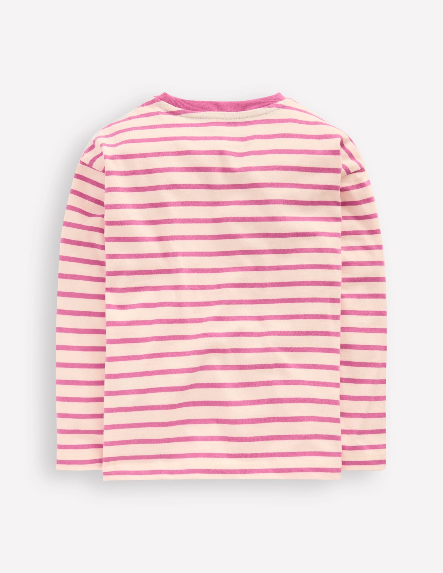 Long Sleeve Relaxed Breton-Pink/Oatmeal Marl