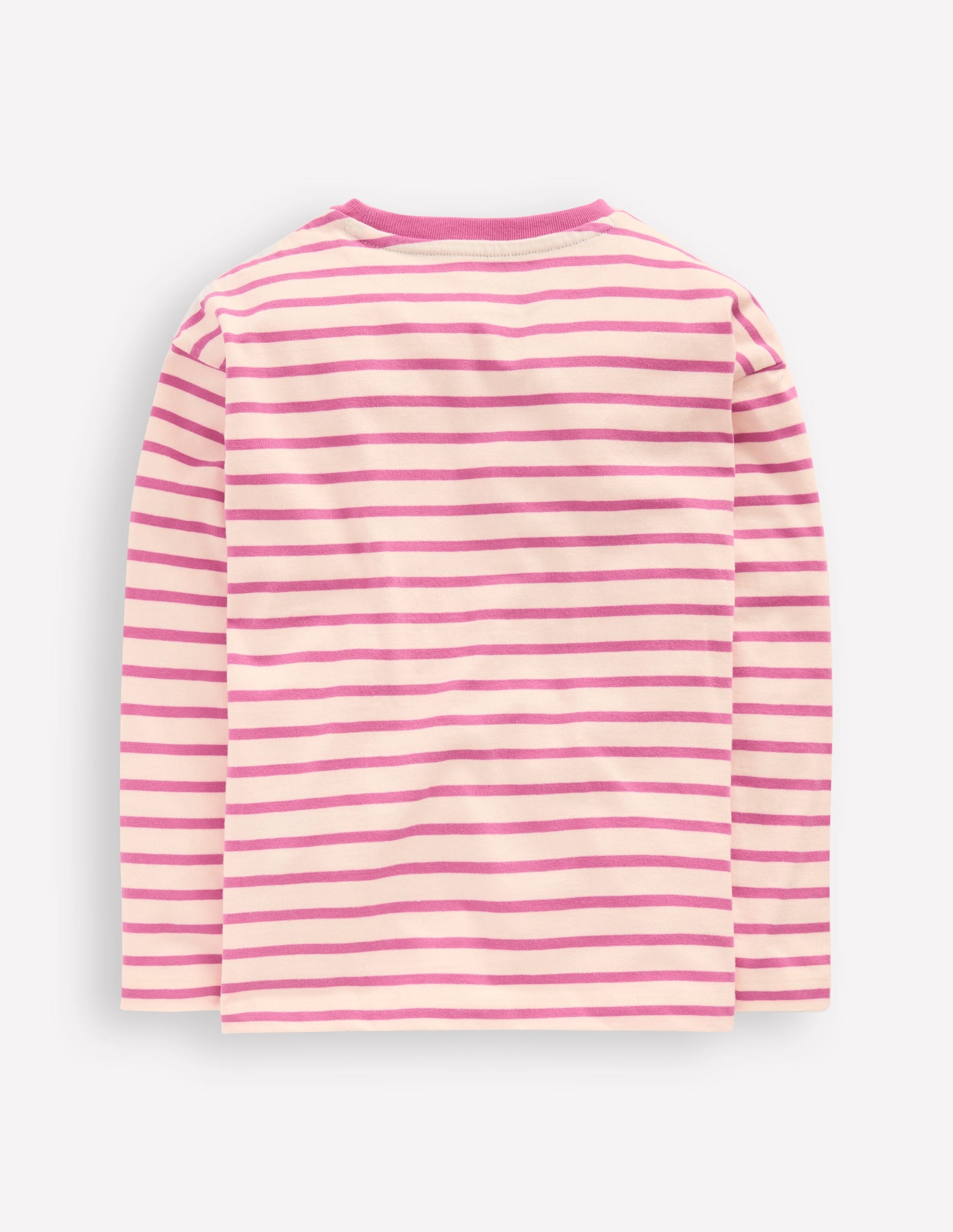 Long Sleeve Relaxed Breton-Pink/Oatmeal Marl-2
