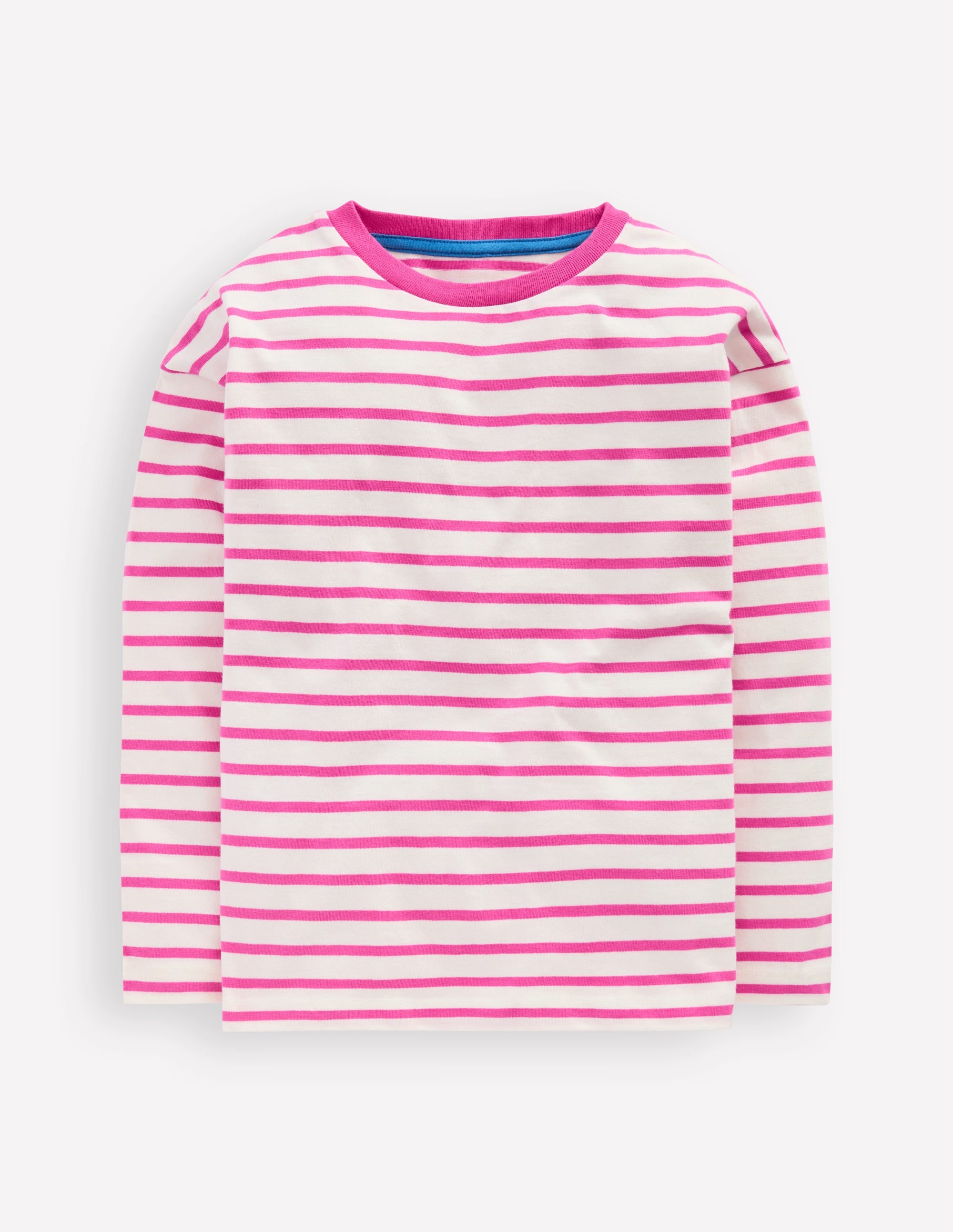 Long Sleeve Relaxed Breton-Tickled Pink/Ivory - Image 3