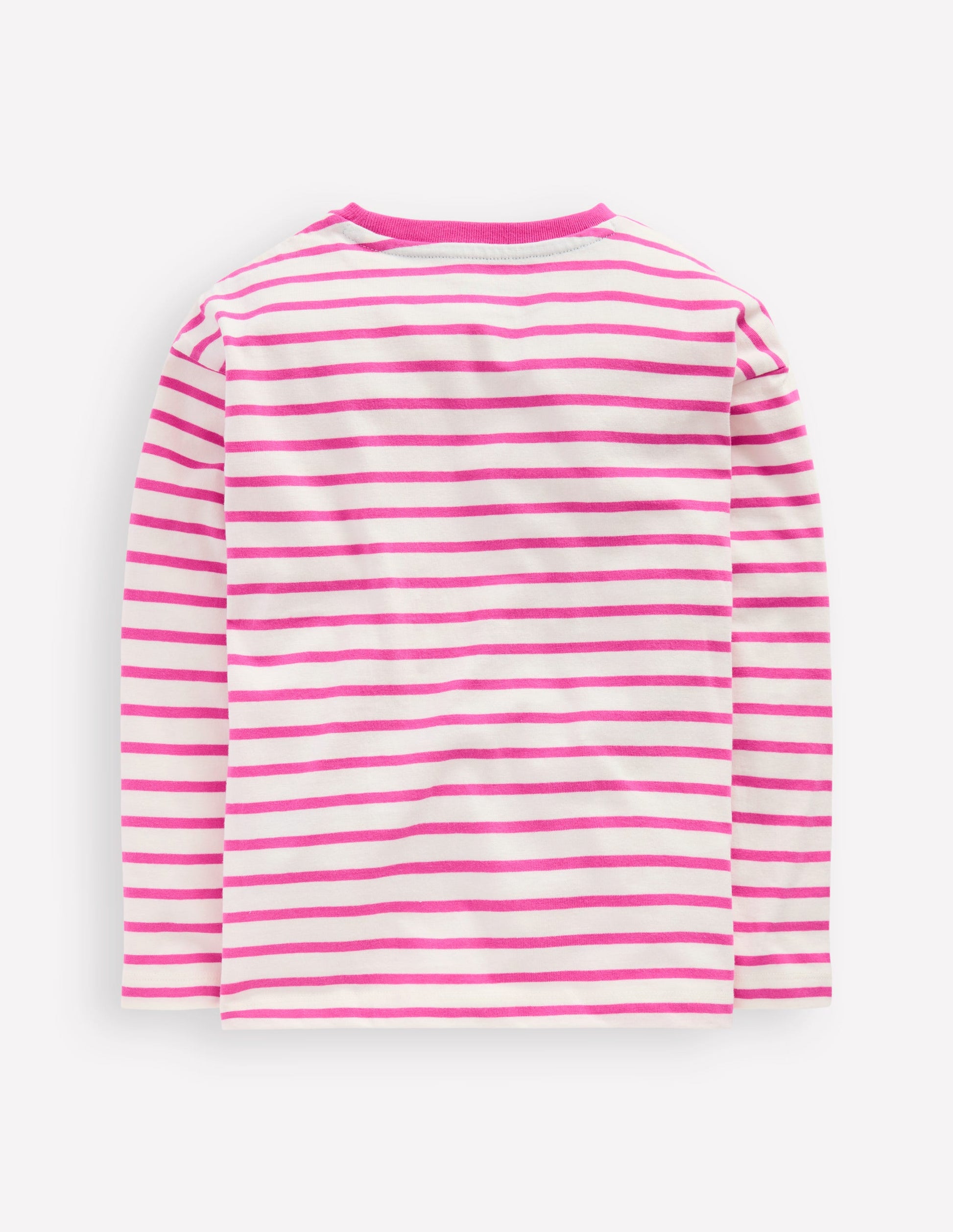 Long Sleeve Relaxed Breton-Tickled Pink/Ivory-1