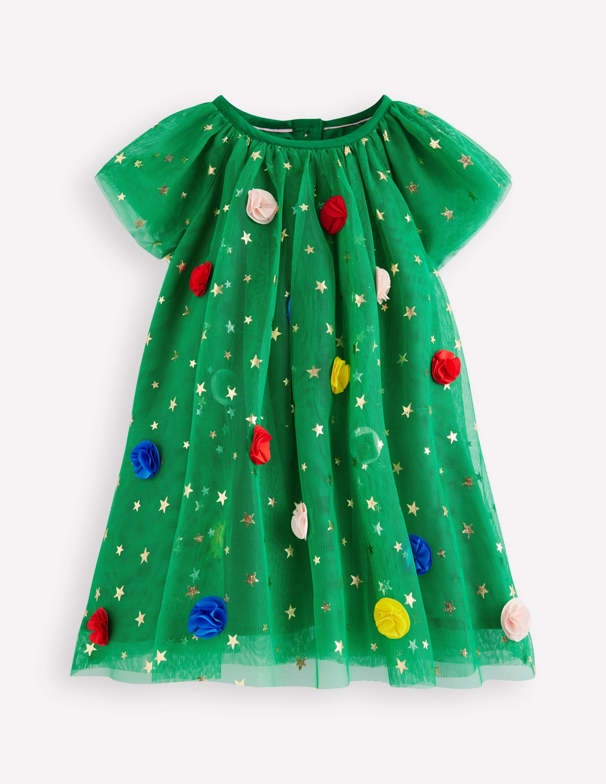 Layered Tulle Dress-Green Christmas Tree - Image 1