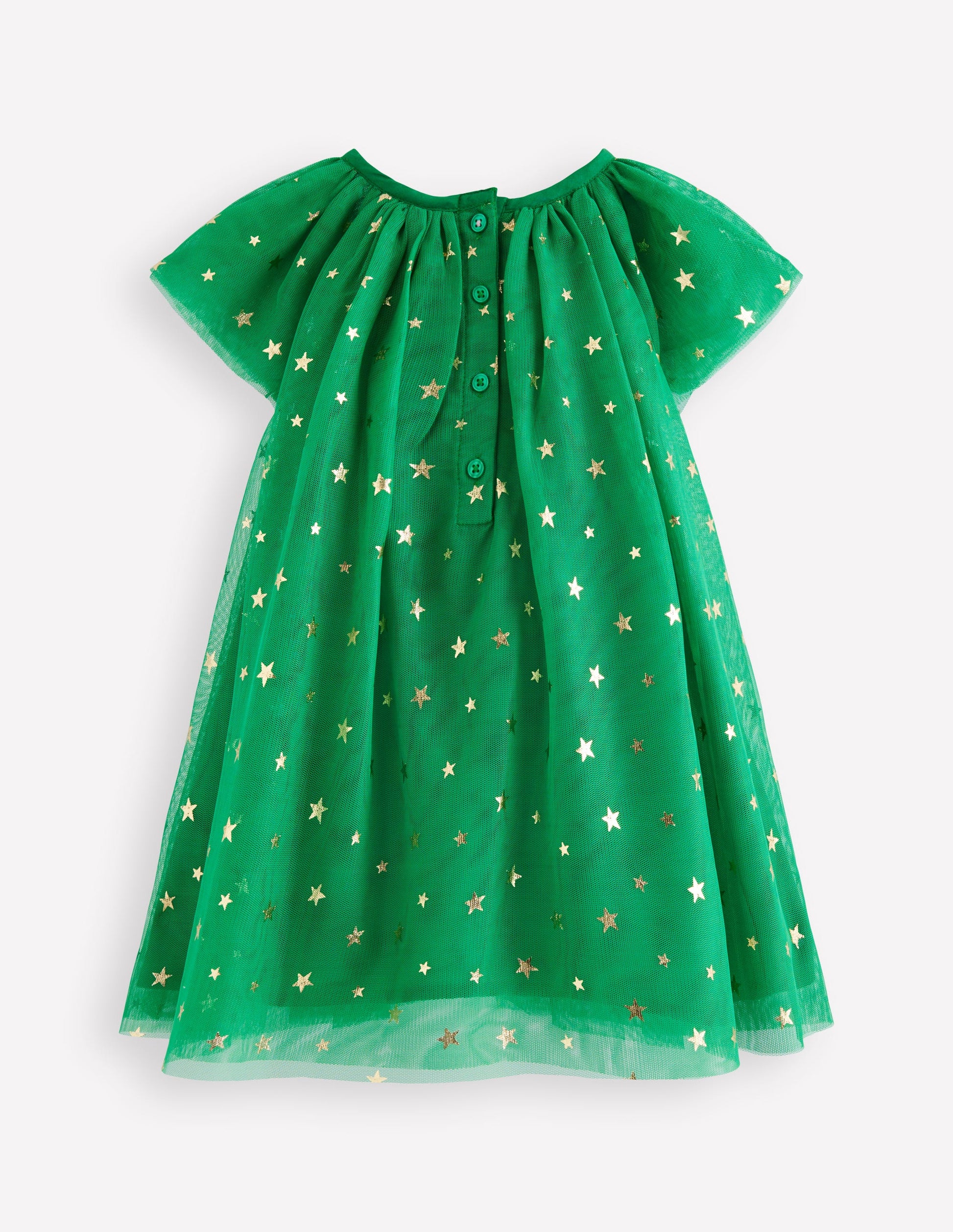 Layered Tulle Dress-Green Christmas Tree-2