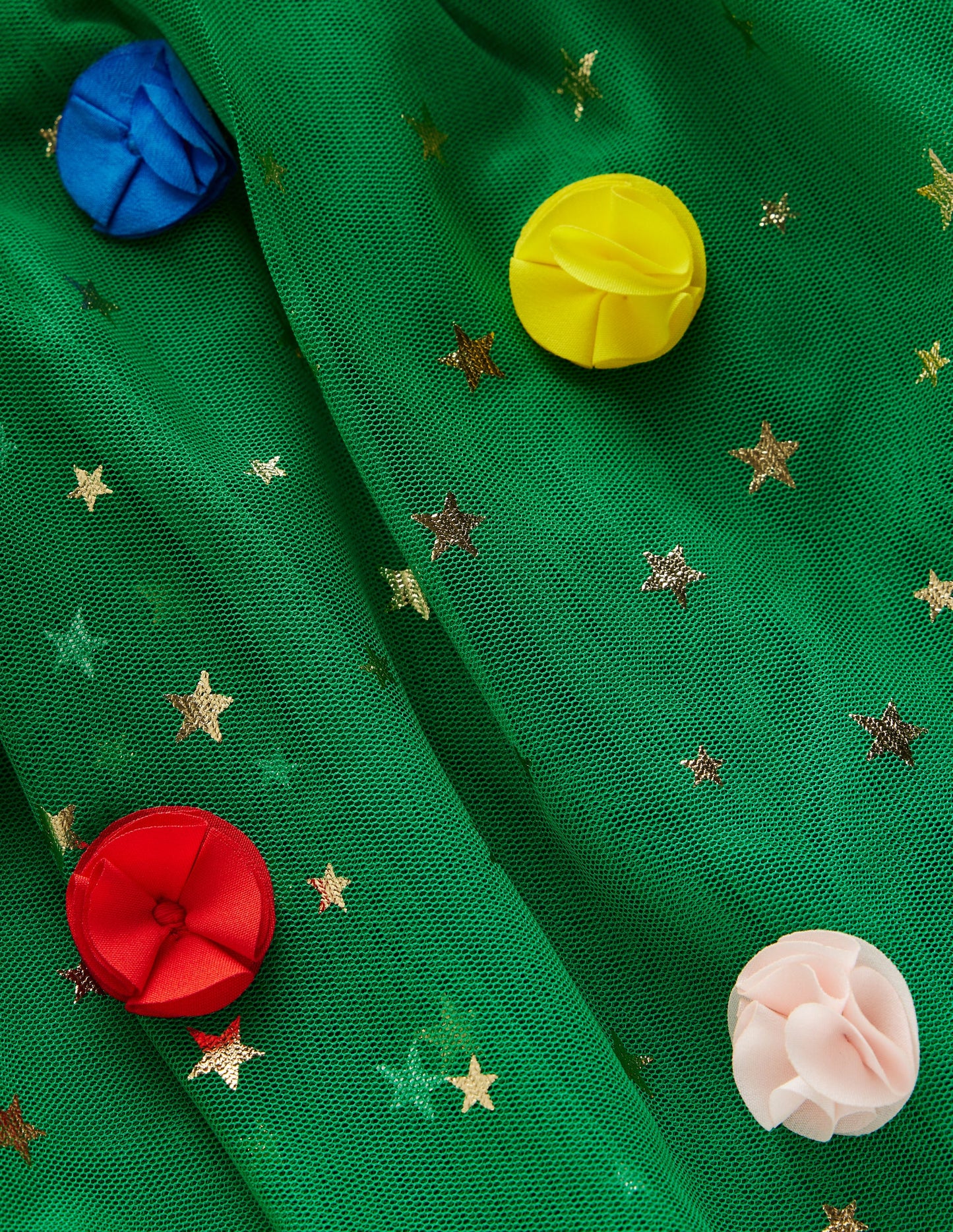 Layered Tulle Dress-Green Christmas Tree