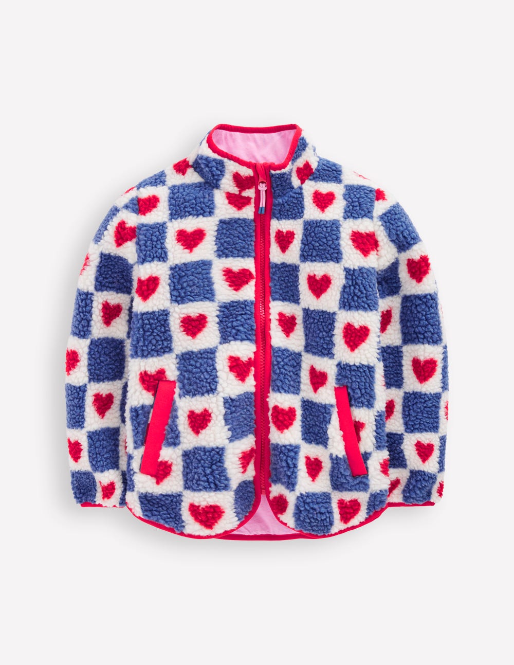 Eden Borg Zip-Through Jacket-Blue Heart Stamp | Boden USA