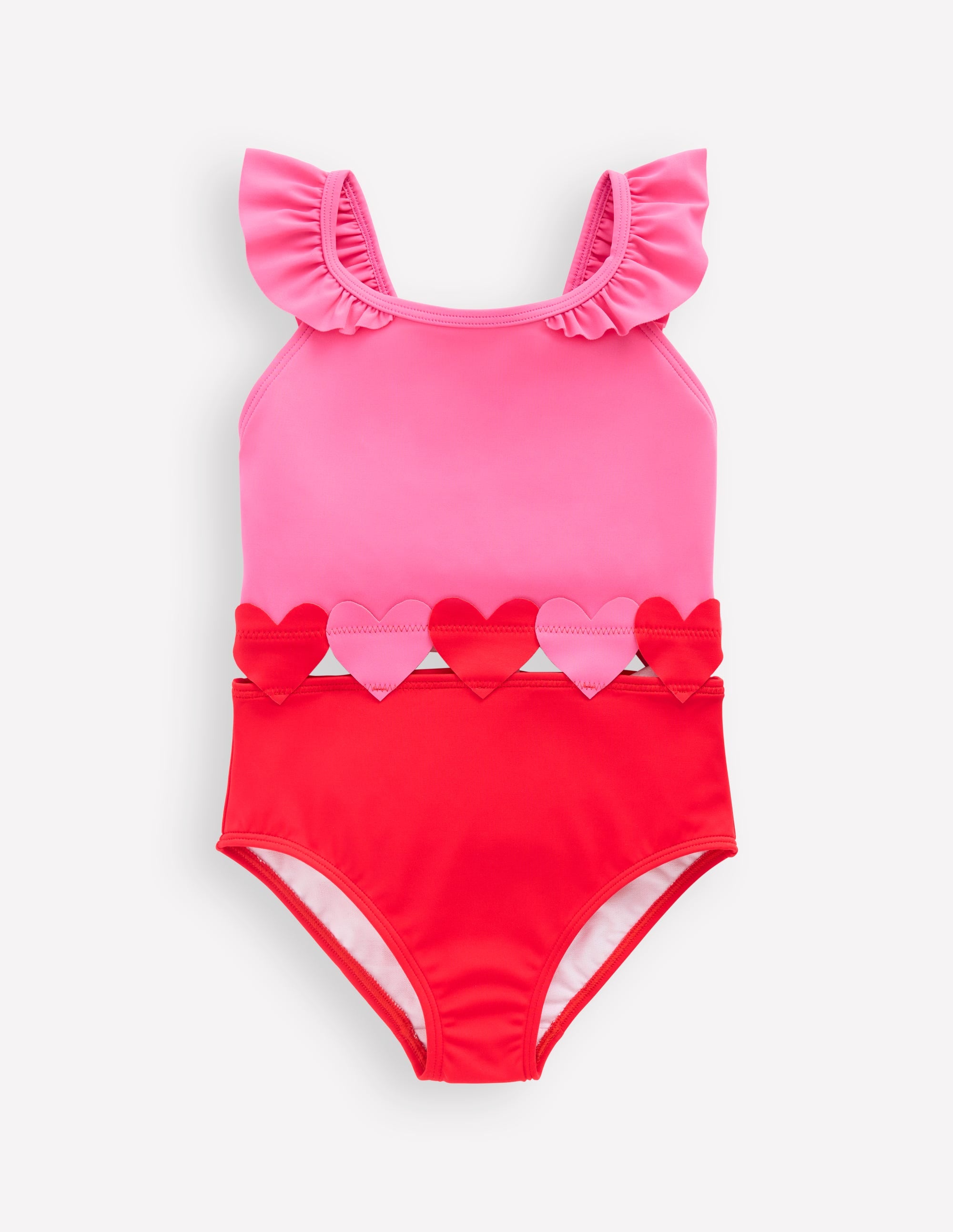 Hallie Frill Strap Swimsuit-Poppy Red - Image 1