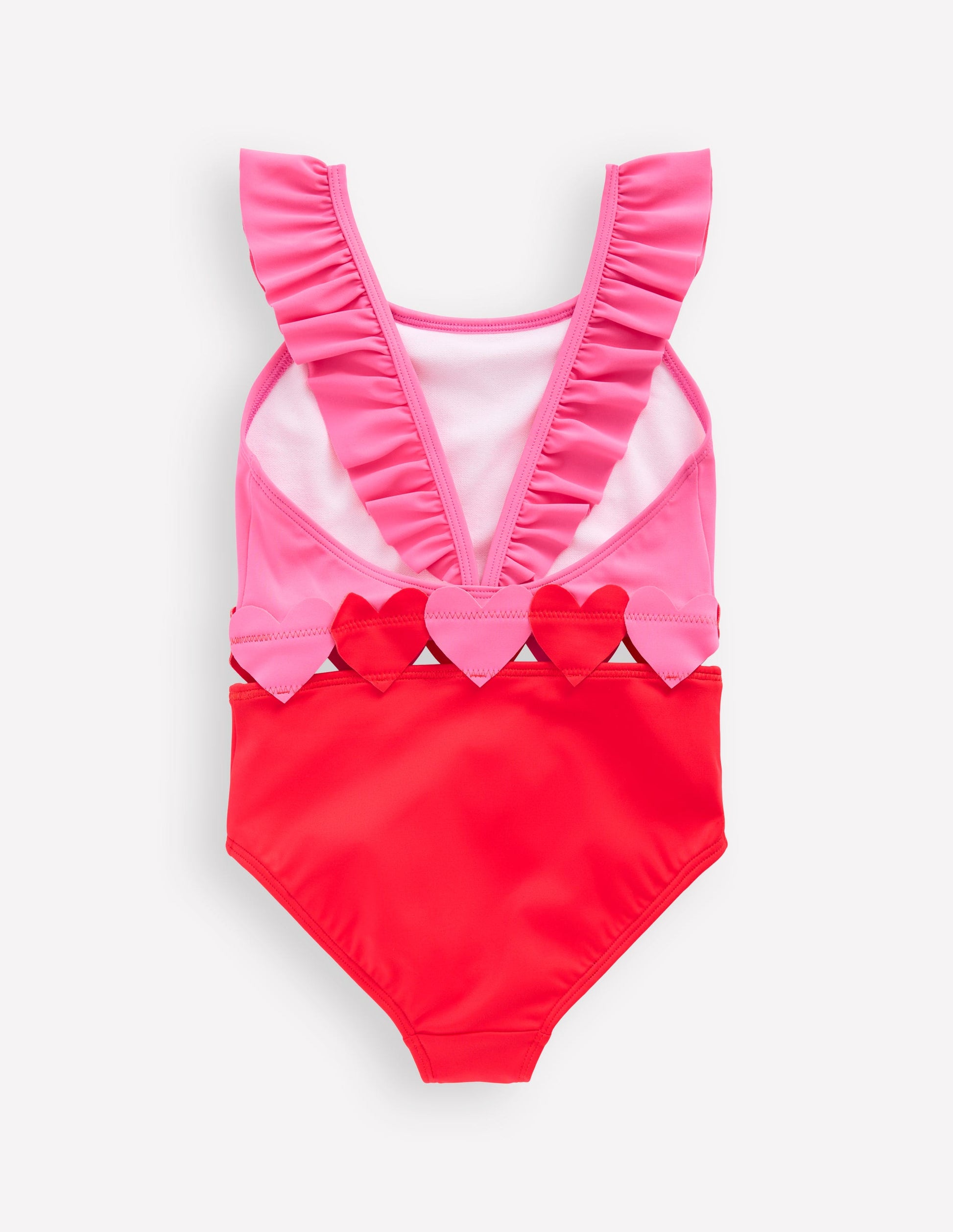 Hallie Frill Strap Swimsuit-Poppy Red-2